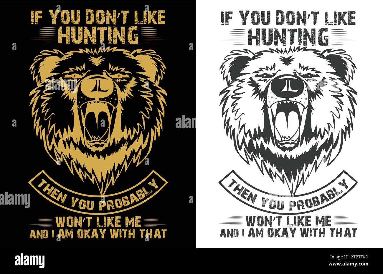 hunting tshirt design vector file, eps Stock Vector
