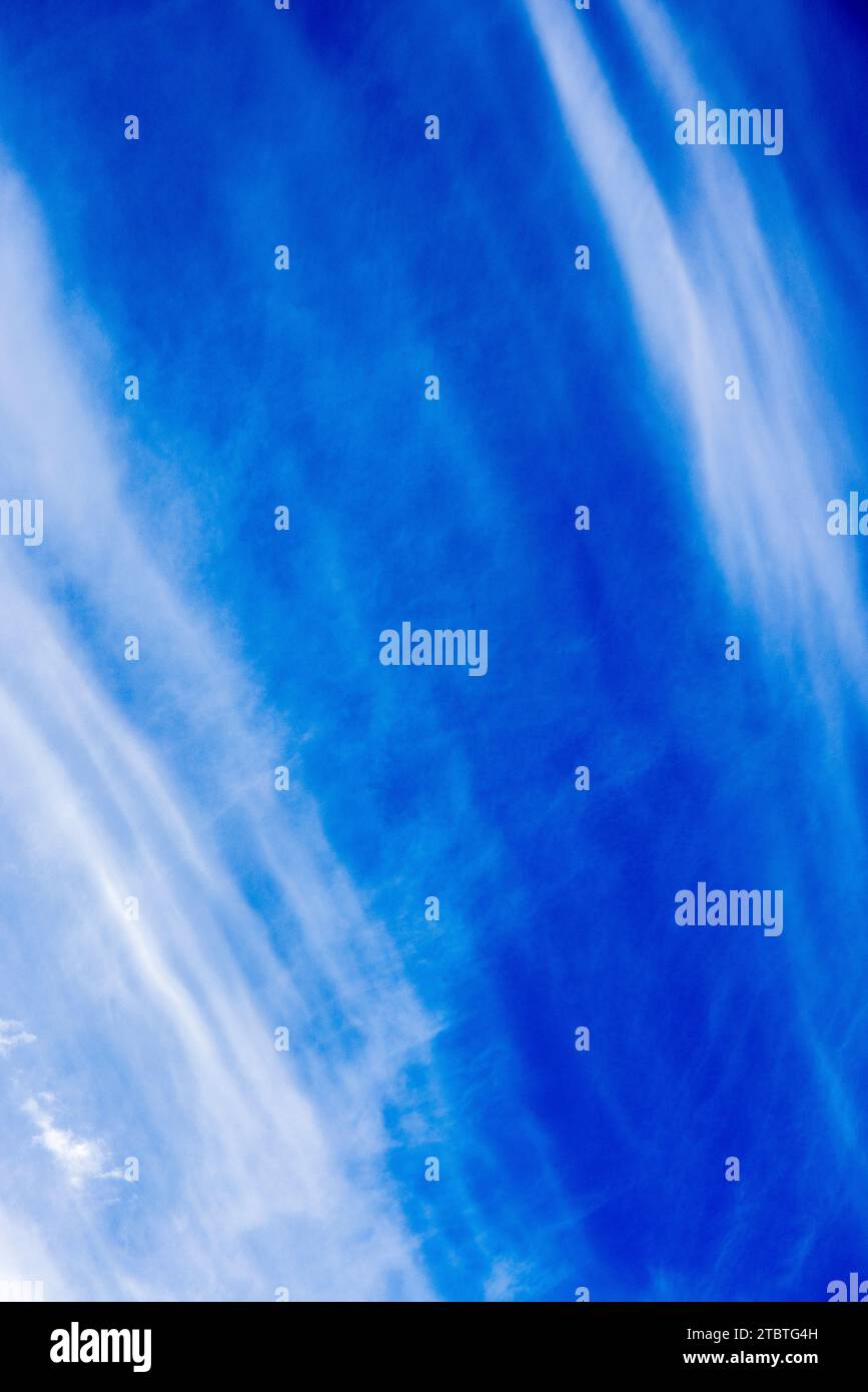 Abstract clouds in the blue sky, background with text space Stock Photo