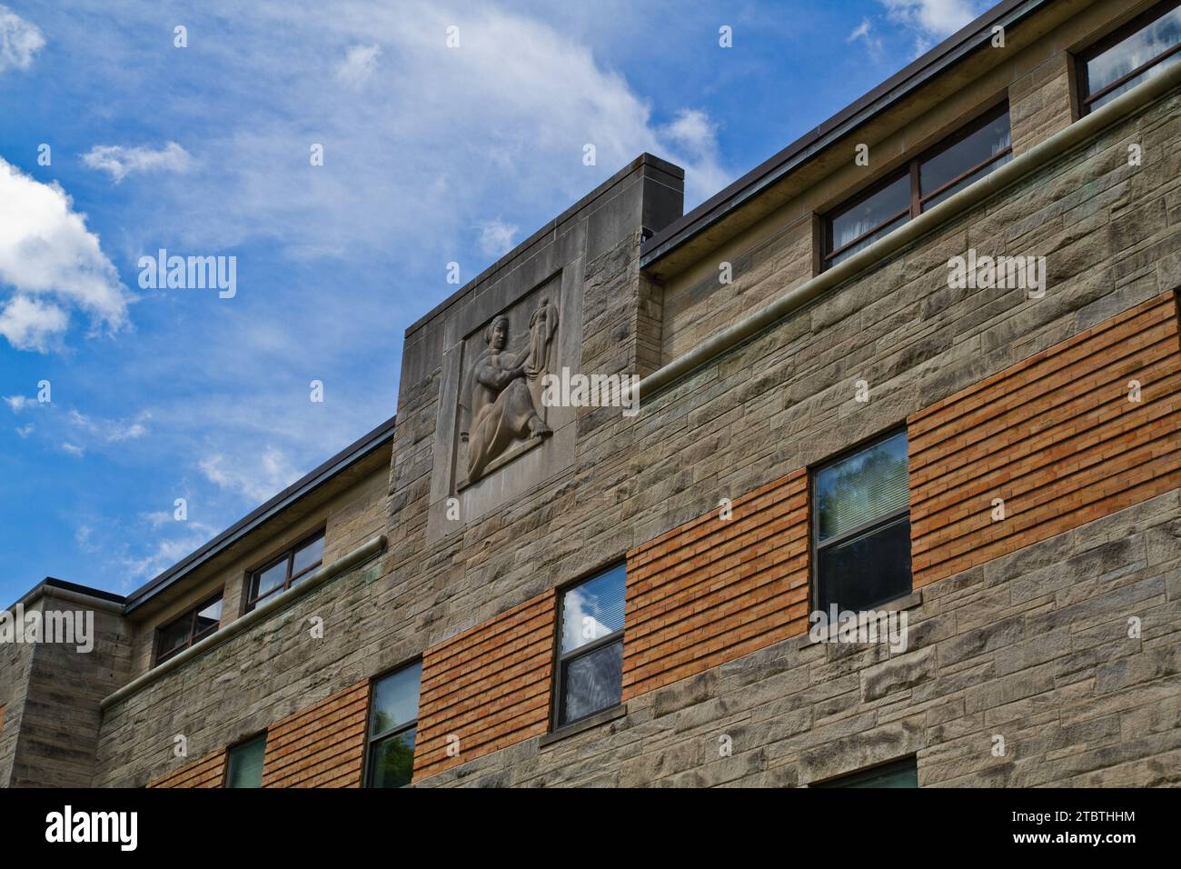 Modern Traditional Architectural Fusion under Blue Sky in Bloomington ...