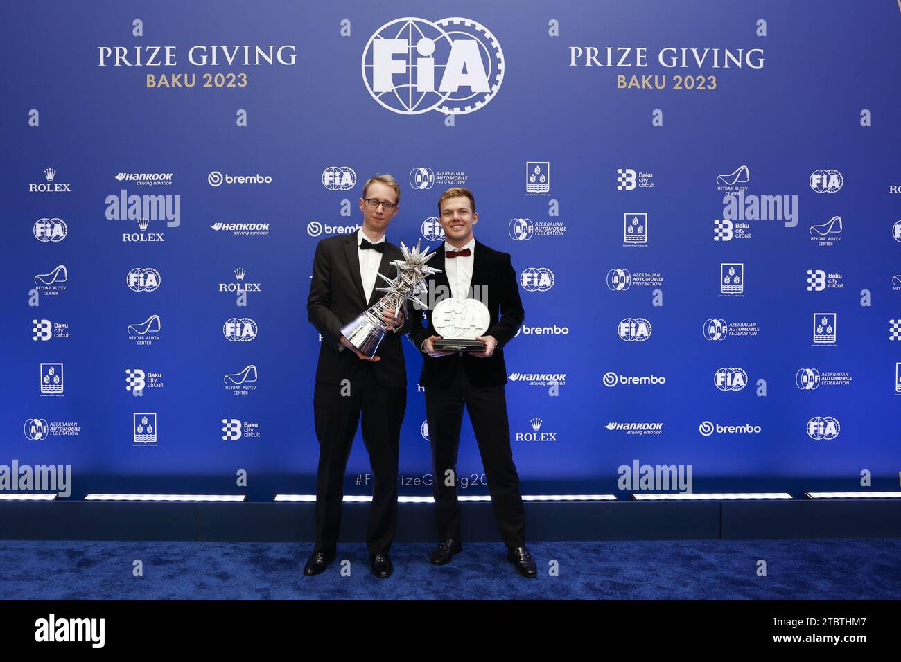 FILIPPI Sylvain, ABB FIA Formula E World Championship - Manufacturer Champion, portrait CASSIDY Nick, ABB FIA Formula E World Championship - 2nd Place, portrait during the 2023 FIA Prize Giving Ceremony in Baky on December 8, 2023 at Baku Convention Center in Baku, Azerbaijan Credit: Independent Photo Agency/Alamy Live News Stock Photo
