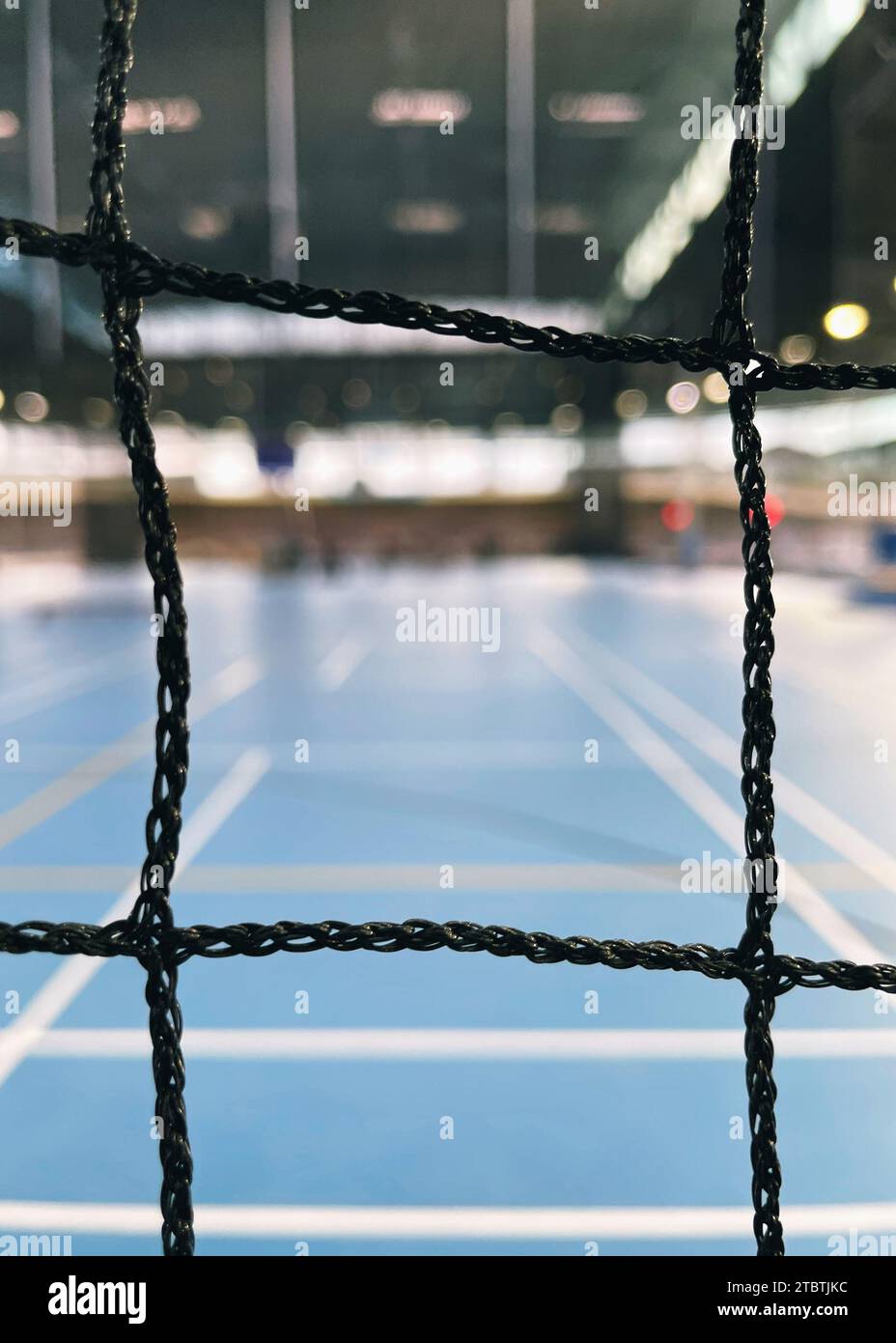 sport netting at an indoor basketball court Stock Photo