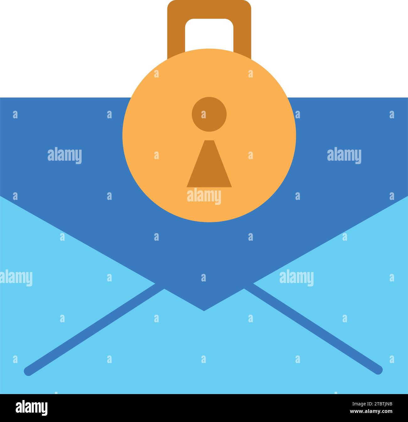 envelope with padlock vector isolated Stock Vector Image & Art - Alamy