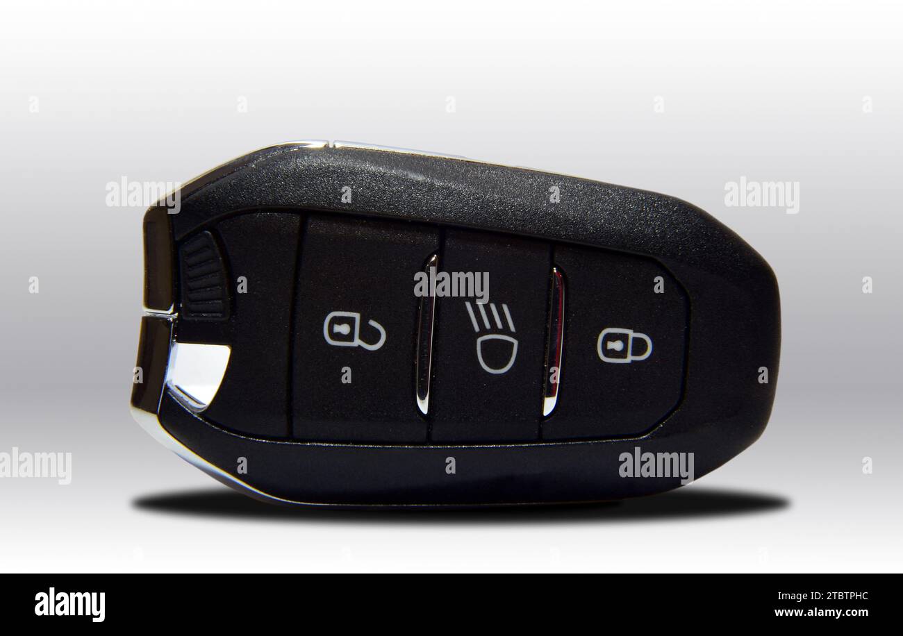 Pop-up car key with remote central locking Stock Photo