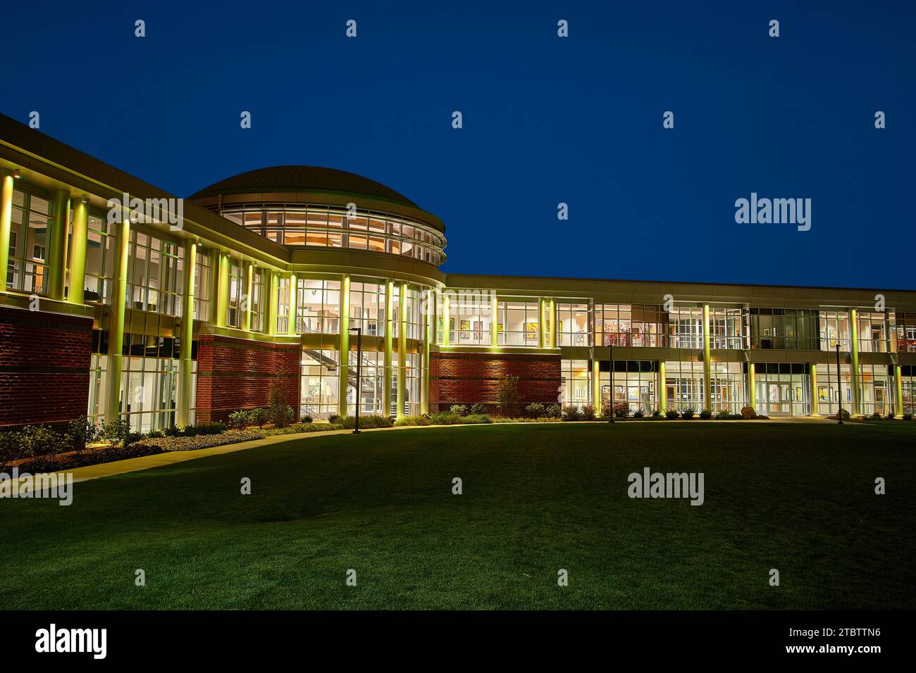 Evening Glow on Modern Architecture at Indiana Tech Stock Photo - Alamy