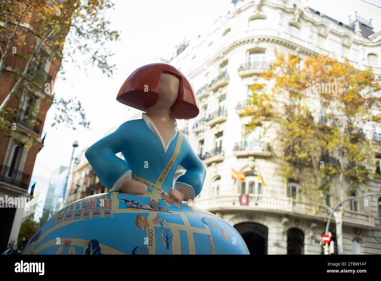 Madrid, Spain. 08th Dec, 2023. View of a sculpture in the shape of the