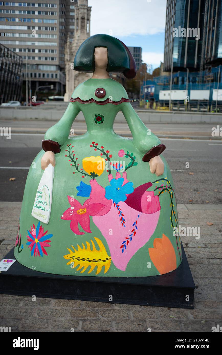 Madrid, Spain. 08th Dec, 2023. View of a sculpture in the shape of the