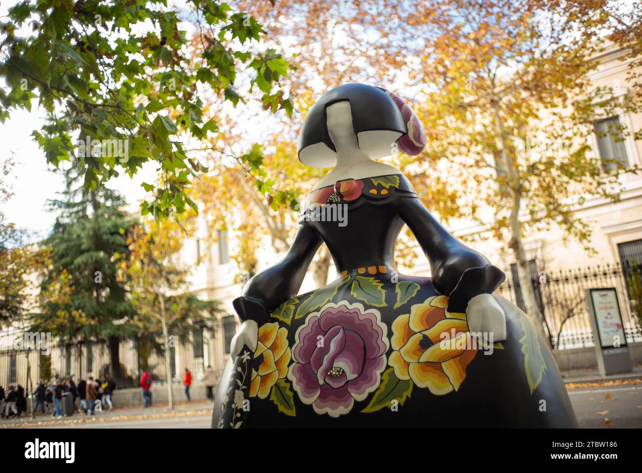 Madrid, Spain. 08th Dec, 2023. View of a sculpture in the shape of the
