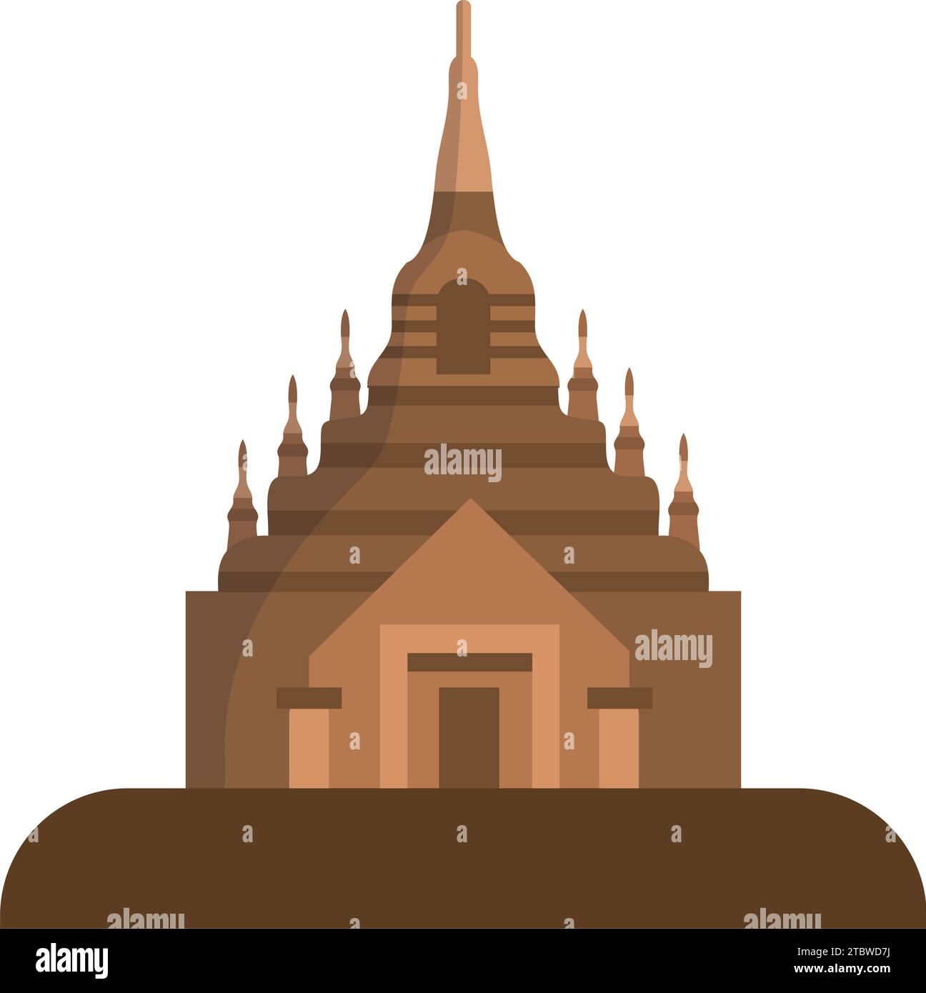 myanmar bagan temple vector isolated Stock Vector