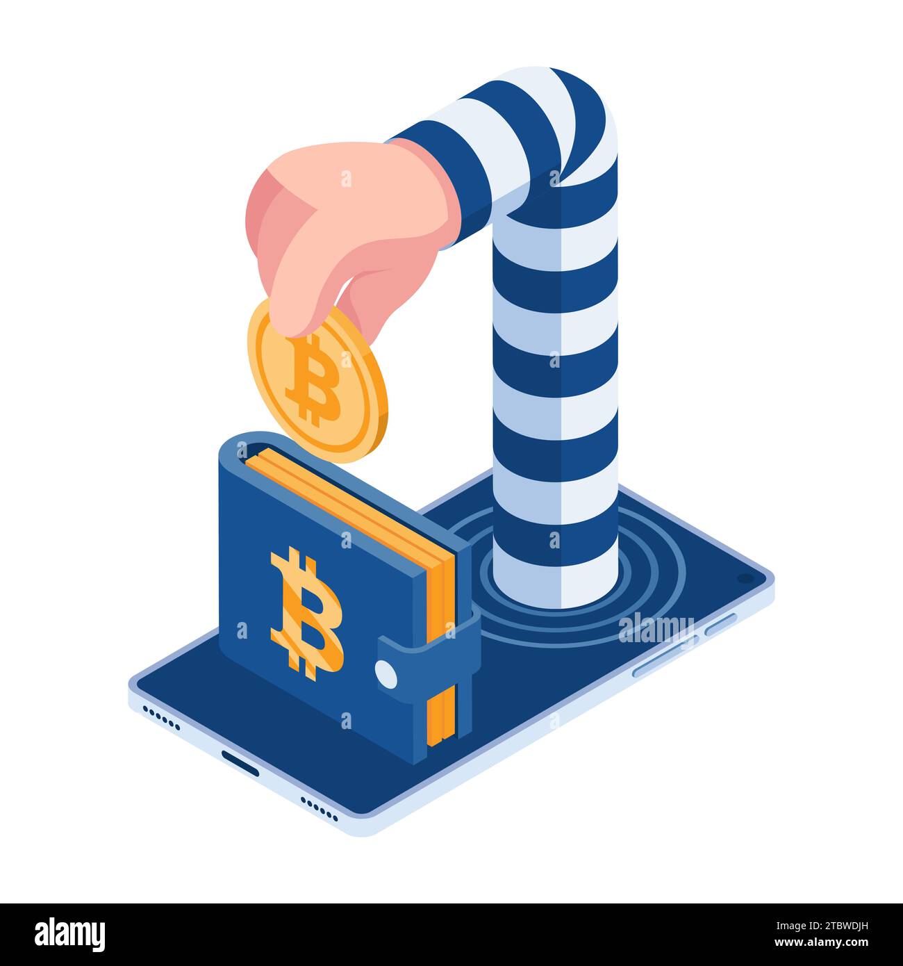 Cryptocurrency hack wallet Stock Vector Images - Alamy