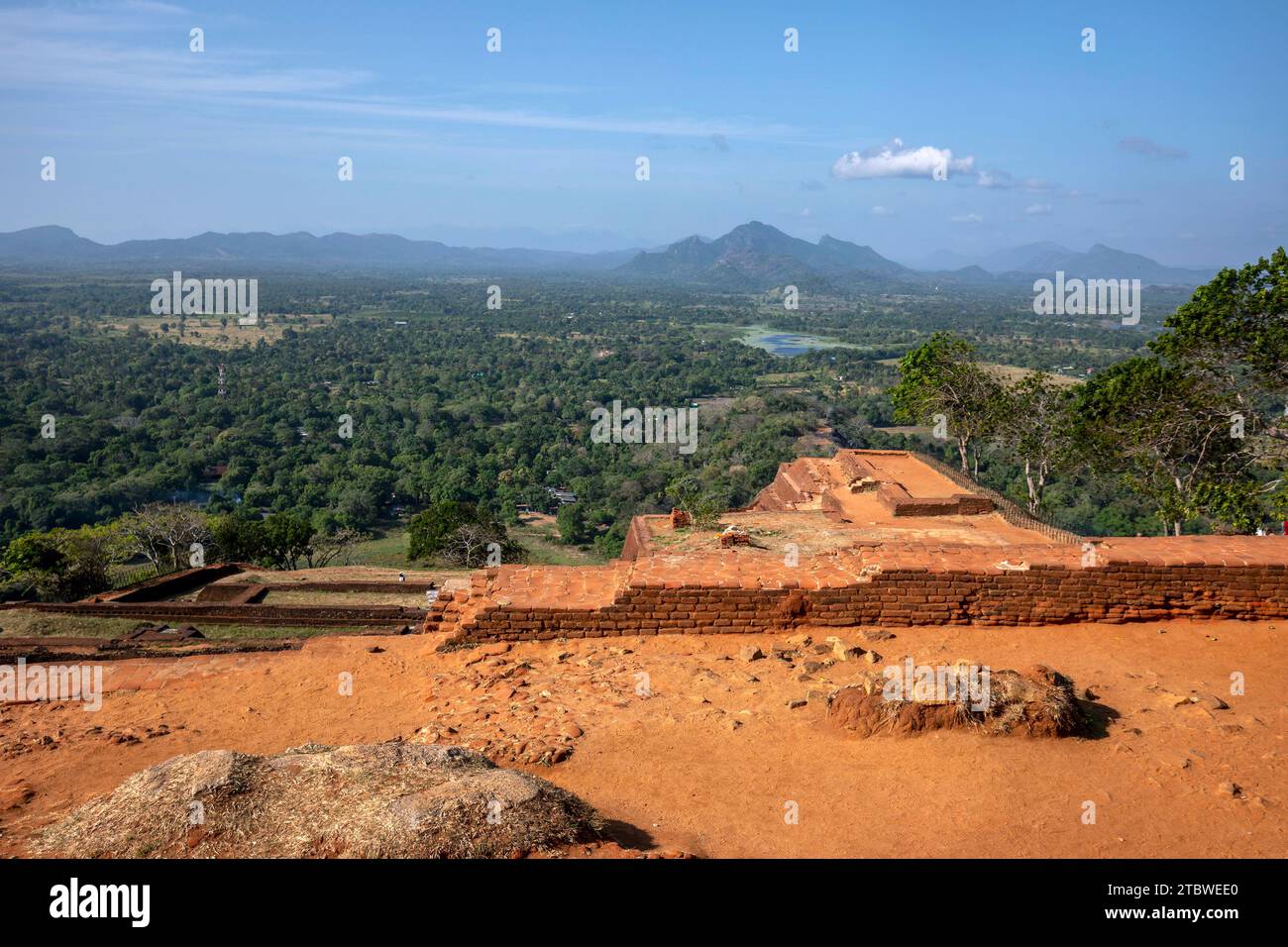 The spectacular view from the summit of Sigiriya Rock Fortress in Sri