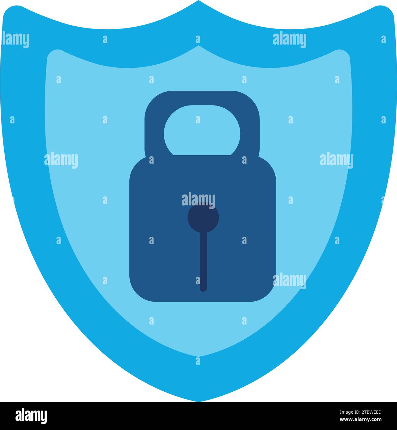 data security illustration of shield with padlock vector isolated Stock ...