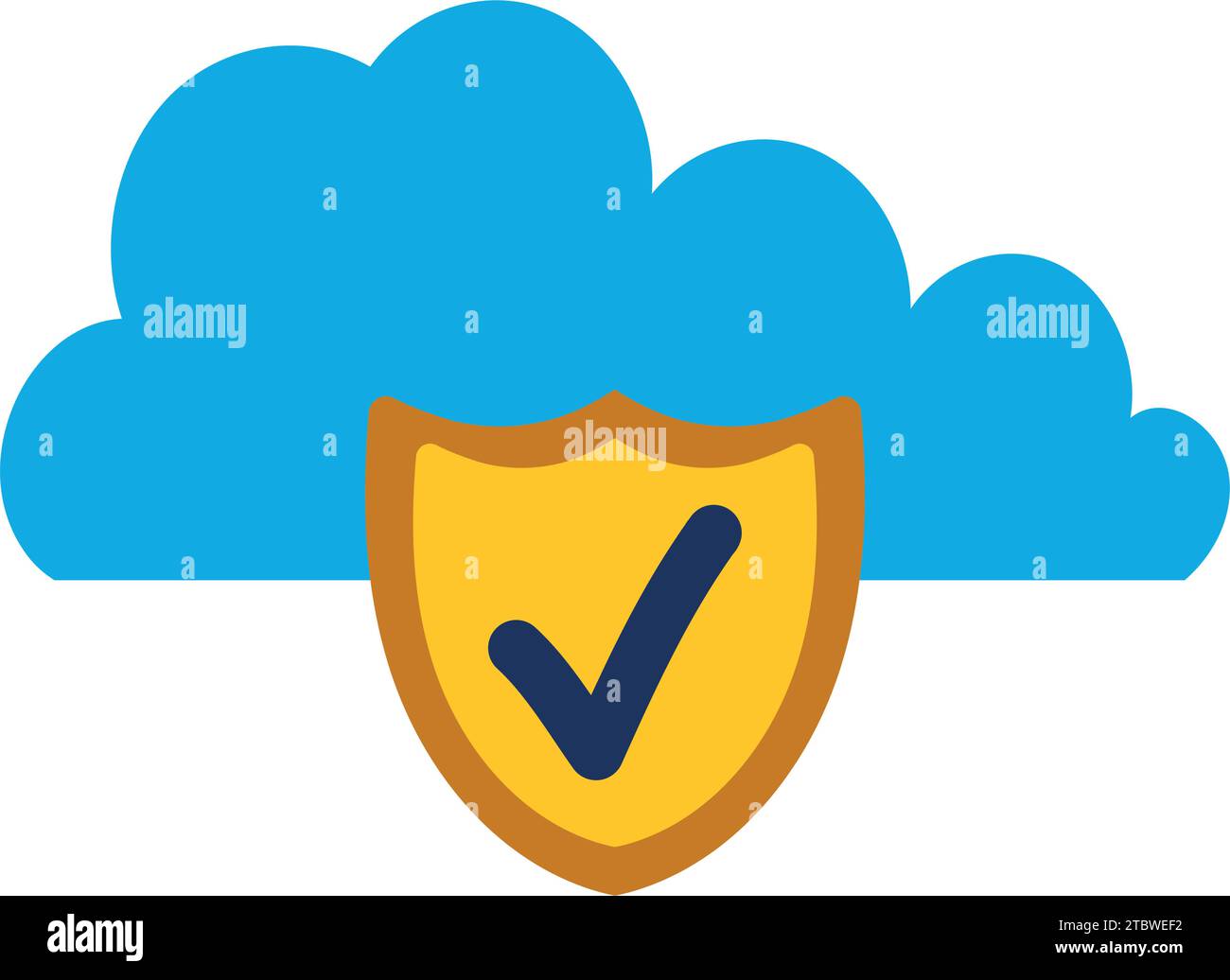 data security illustration of cloud server vector isolated Stock Vector ...