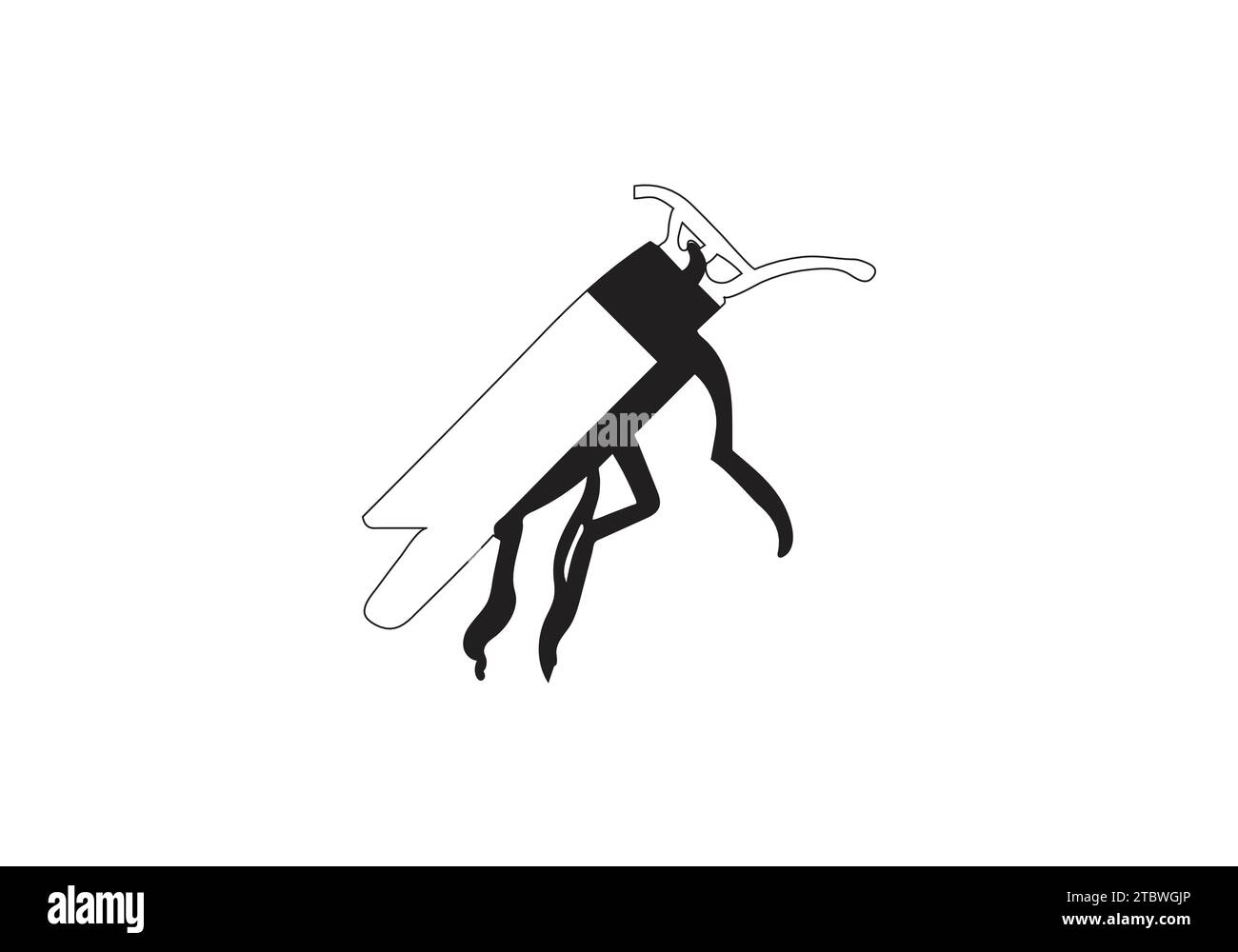 African Sugarcane Borer minimal style icon illustration design Stock ...