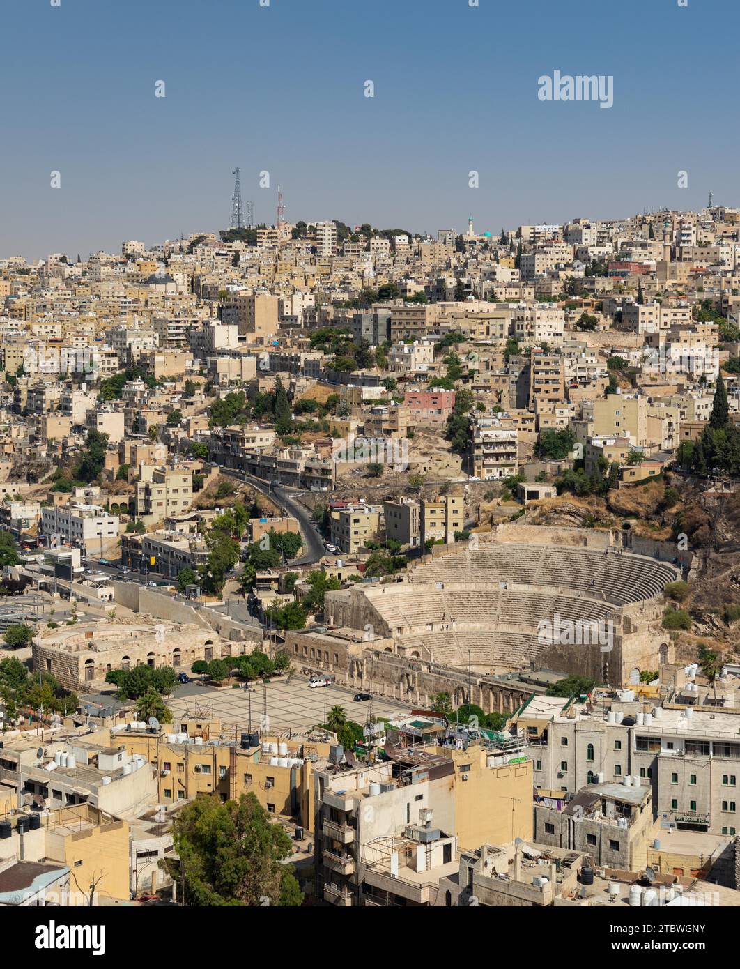 A picture of the Roman Theatre of Amman Stock Photo