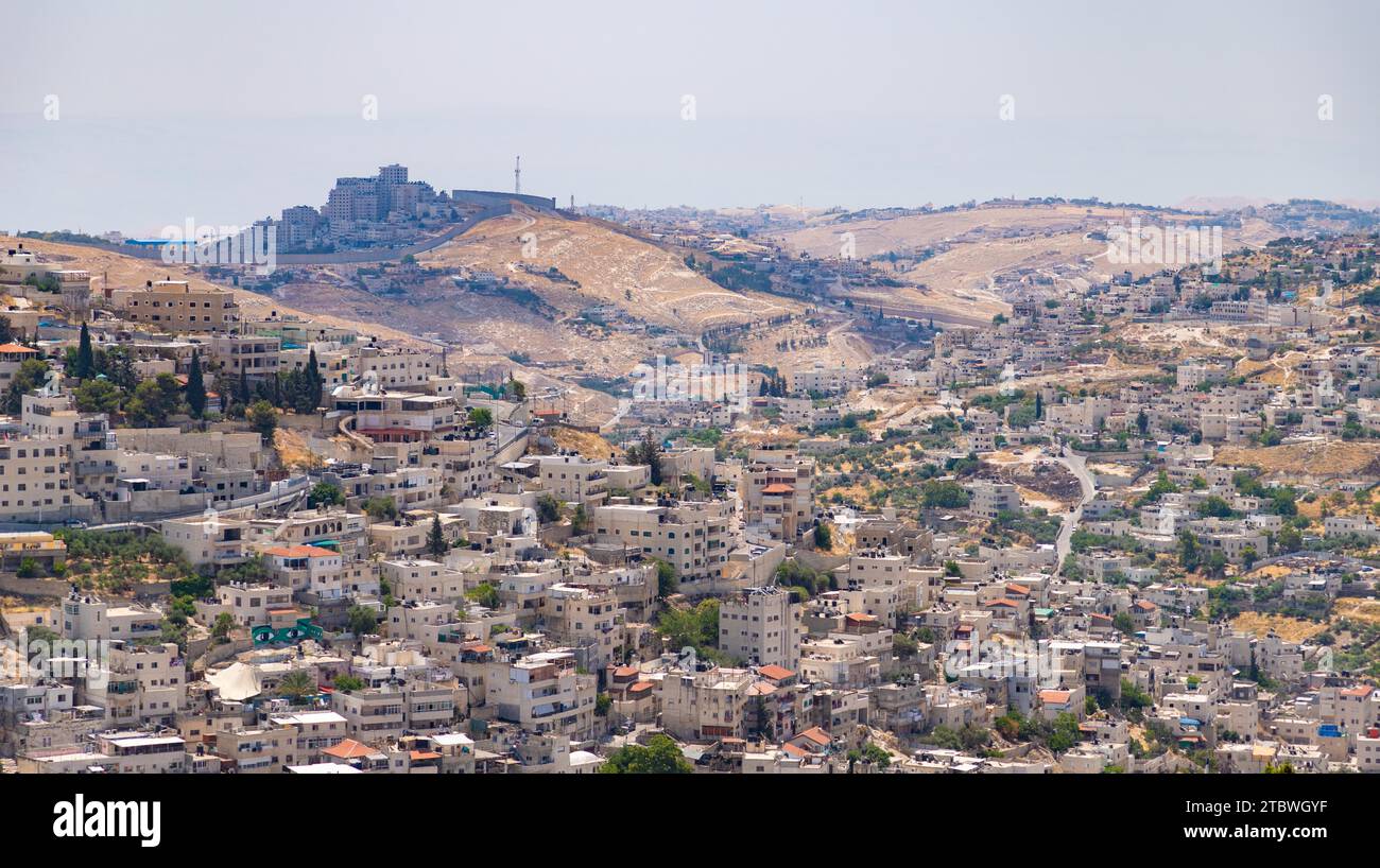 A picture of the Southern Neighborhoods of Jerusalem Stock Photo