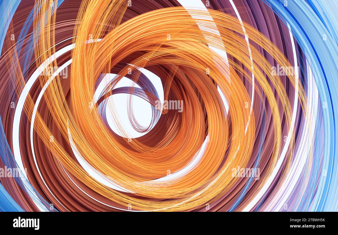 Flowing curve lines background, 3d rendering. 3D illustration Stock ...