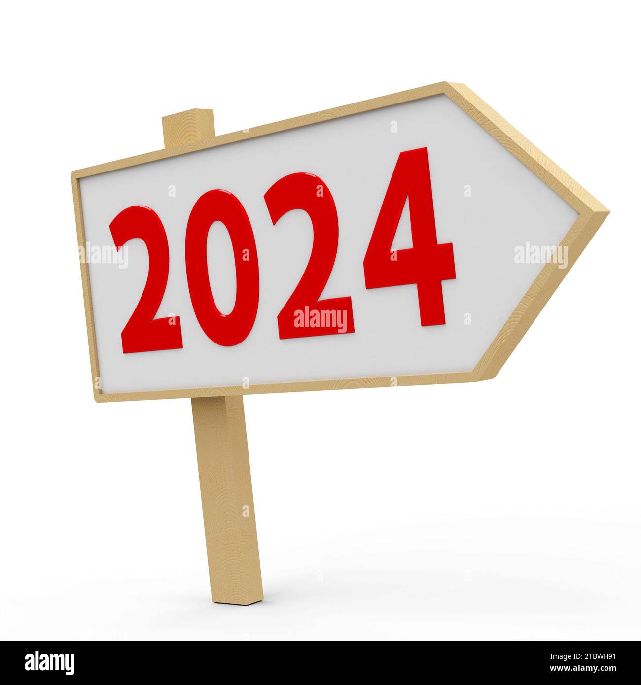 2024 white banner on white background, represents the new year 2024
