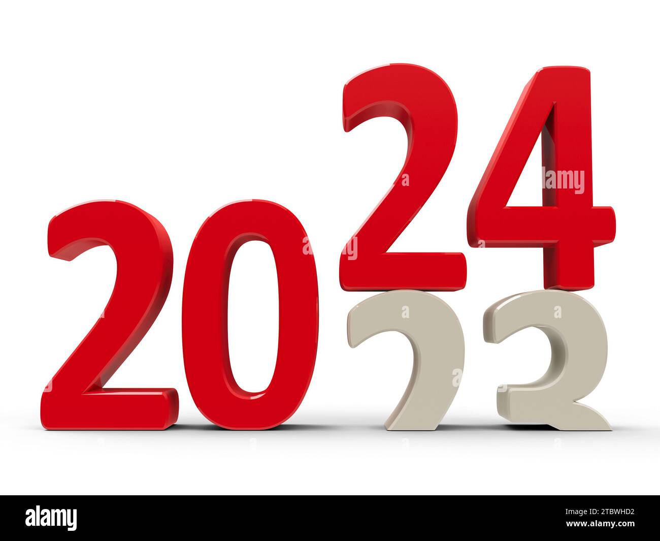 20232024 change represents the new year 2024, threedimensional