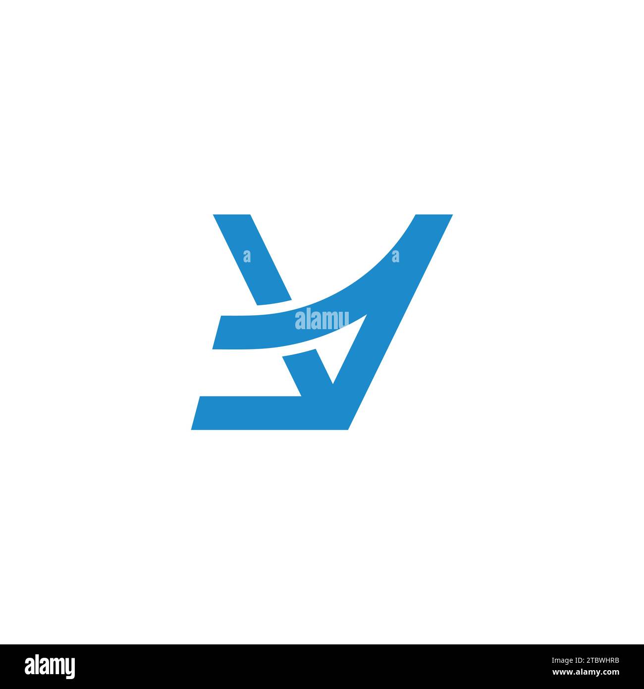 letter v airplane symbol logo vector Stock Vector