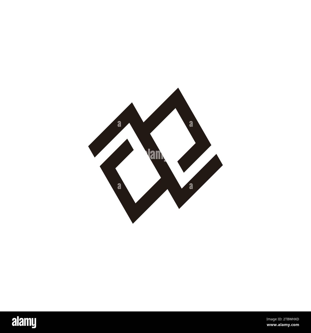 letter mw simple geometric ambigram logo vector Stock Vector Image ...