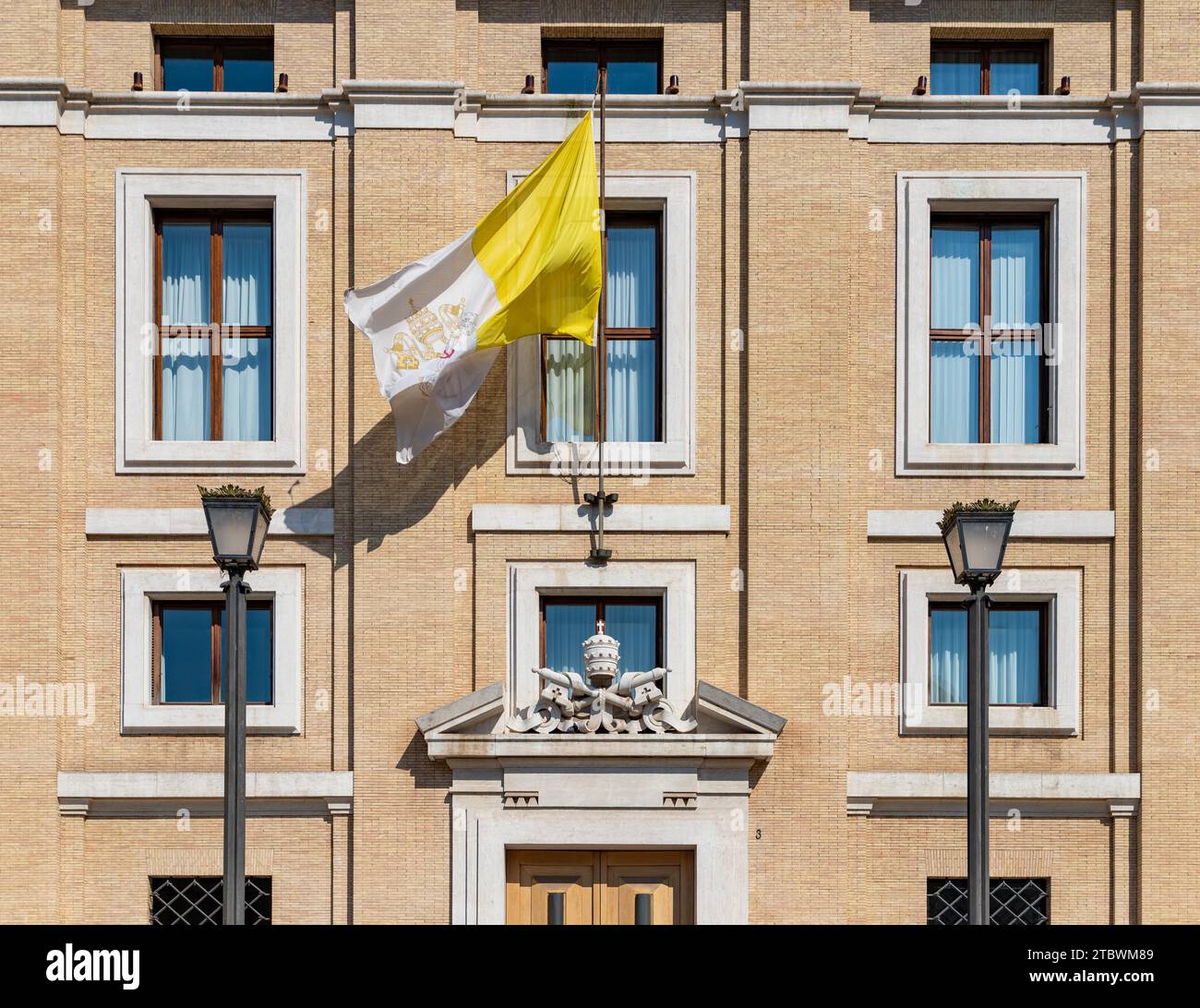 A picture of the Vatican flag Stock Photo