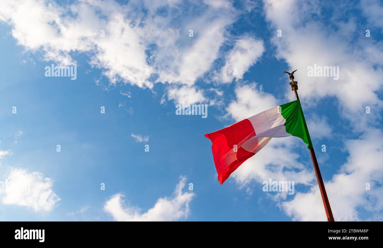 A picture of an Italian flag Stock Photo