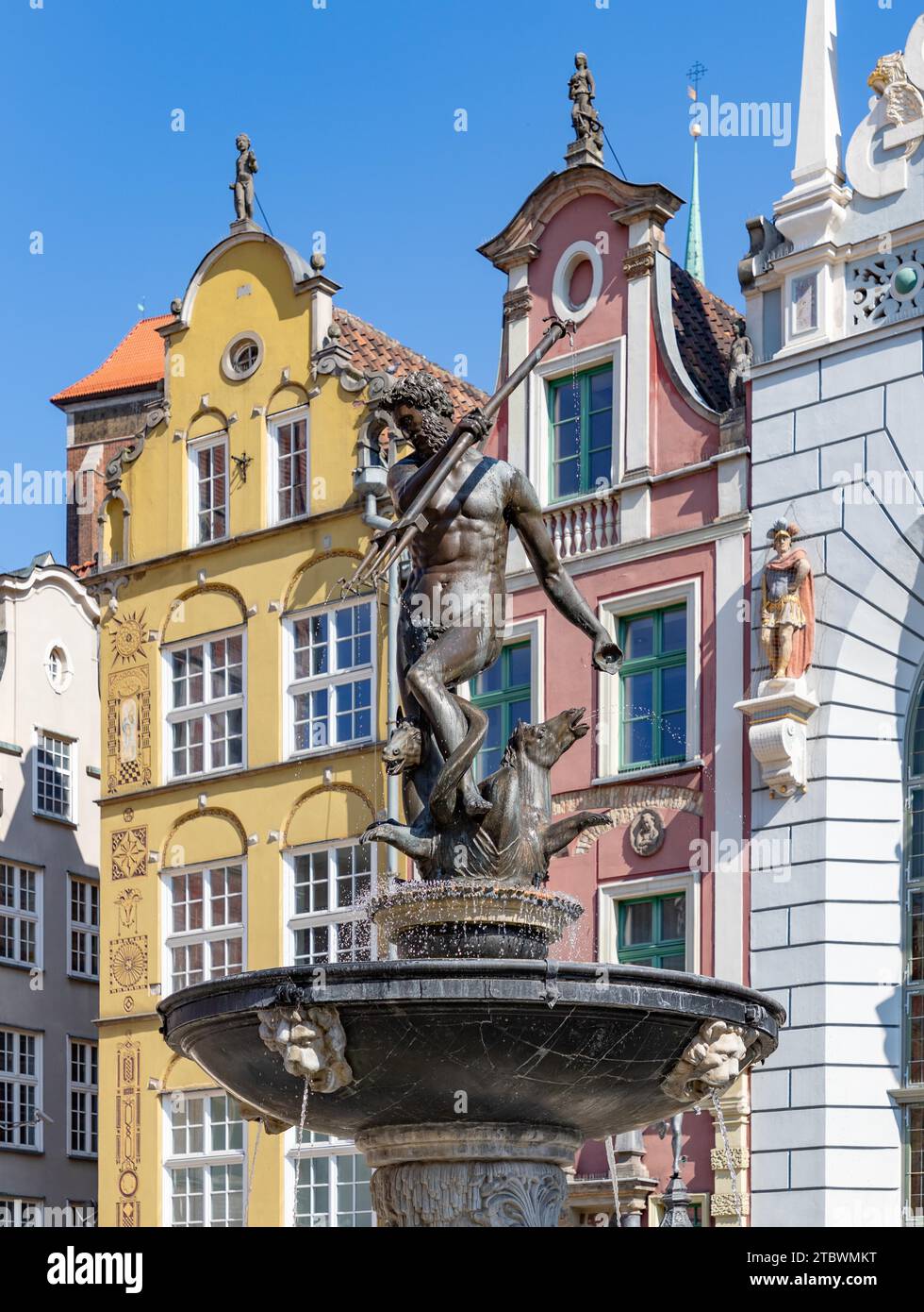 A picture of Neptune's Fountain, in Gdansk Stock Photo