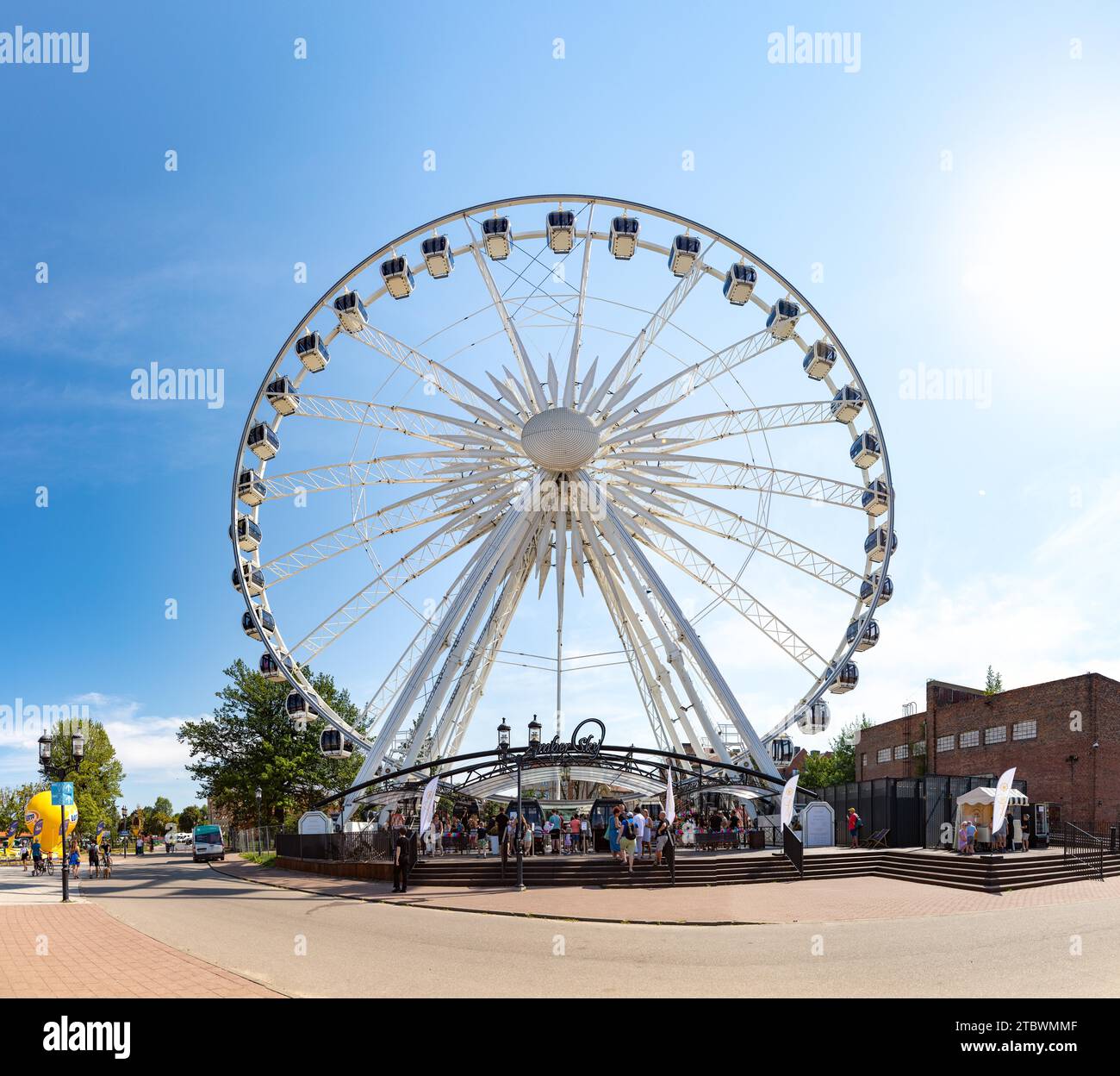 A picture of the AmberSky Ferris Wheel in Gdansk Stock Photo