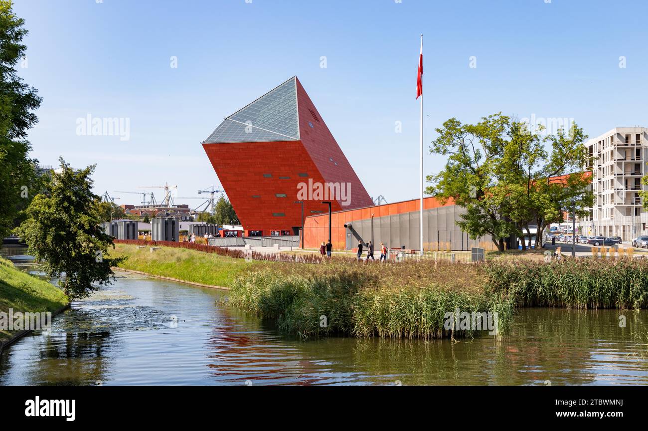 A picture of the modern building of the Museum of the Second World War, in Gdansk Stock Photo