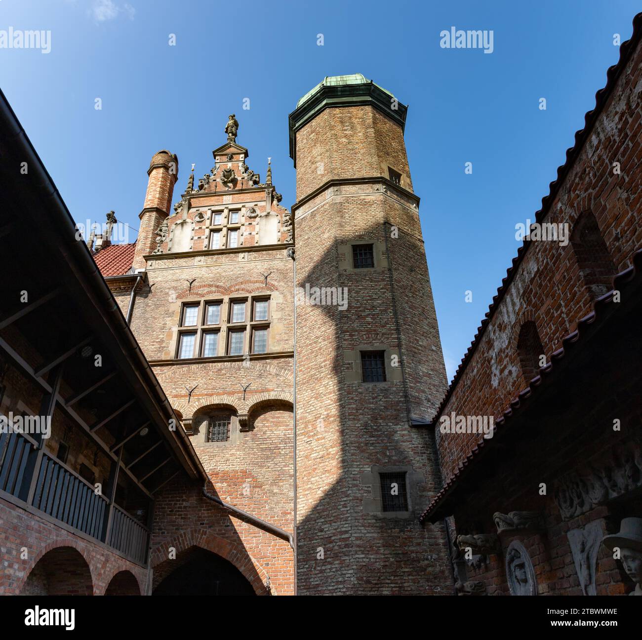 A picture of the Prison Tower in Gdansk Stock Photo