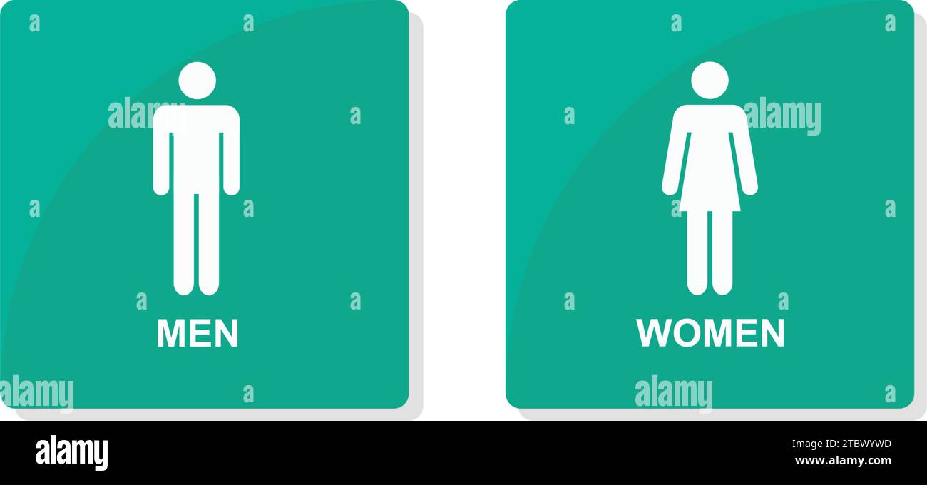 Toilet Sign Men Women Icon Stock Vector