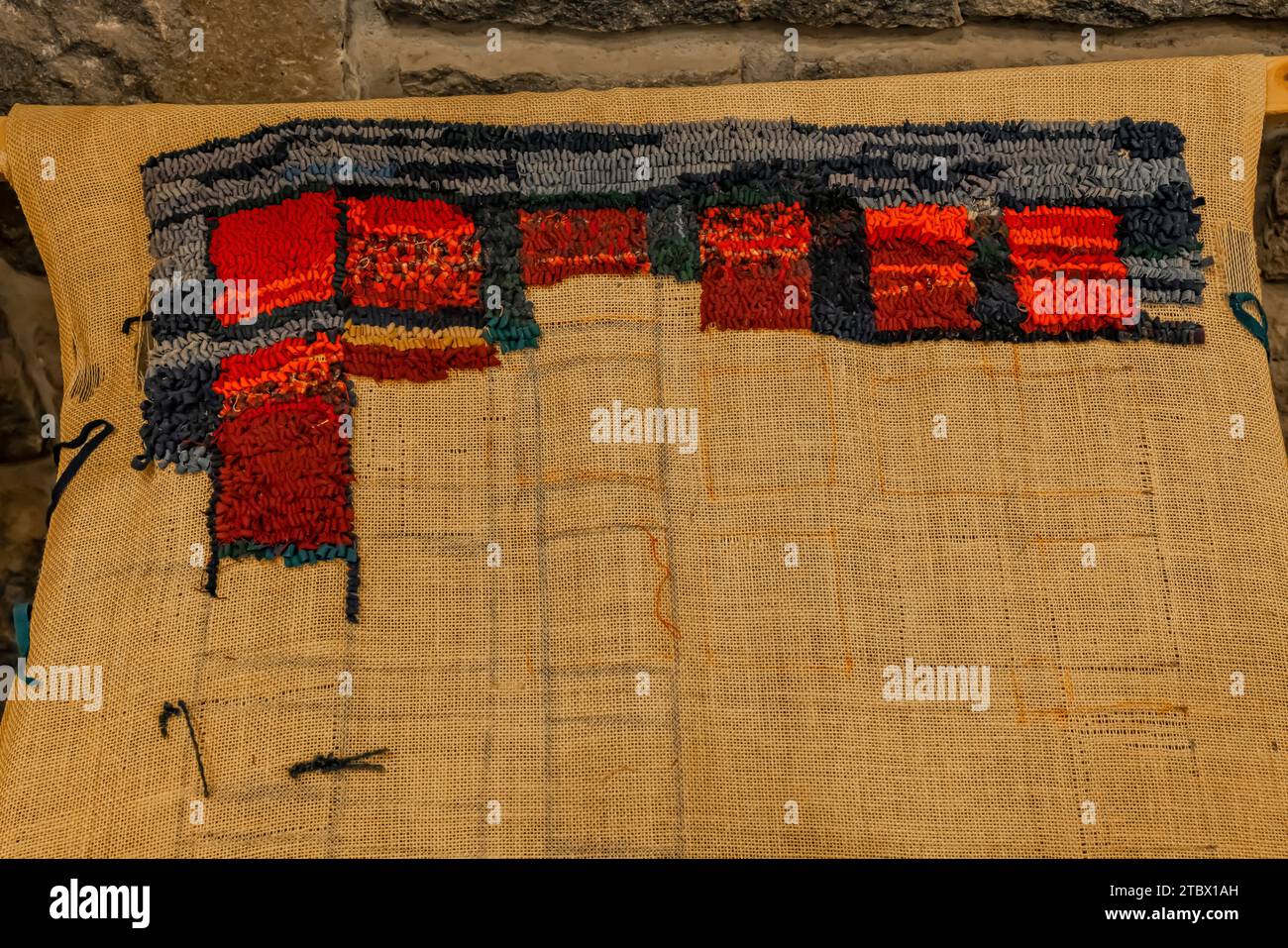 Beautiful needlework created by artists at Timberline Lodge on Mt. Hood