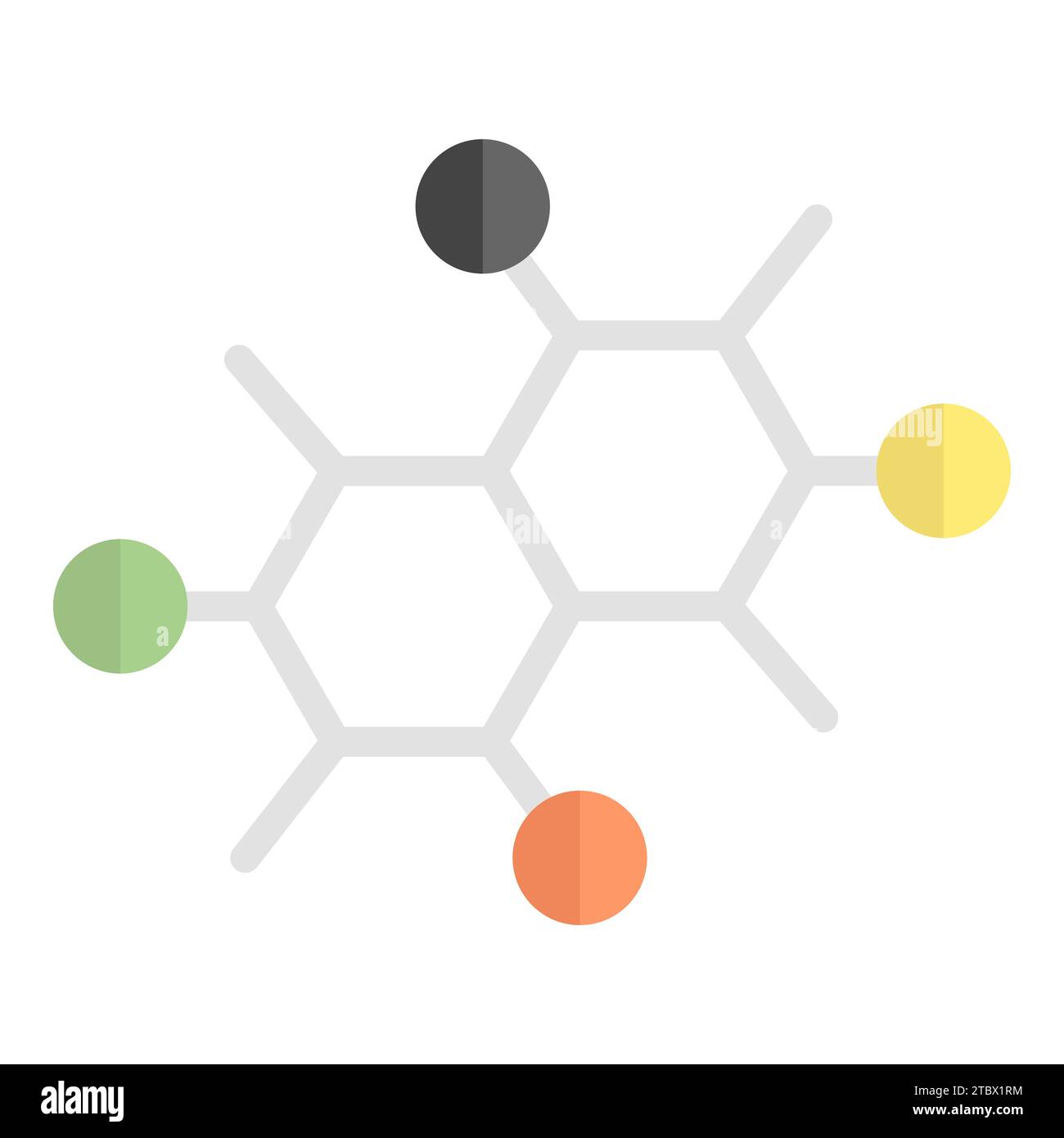 molecular vector flat icon, school and education icon Stock Vector