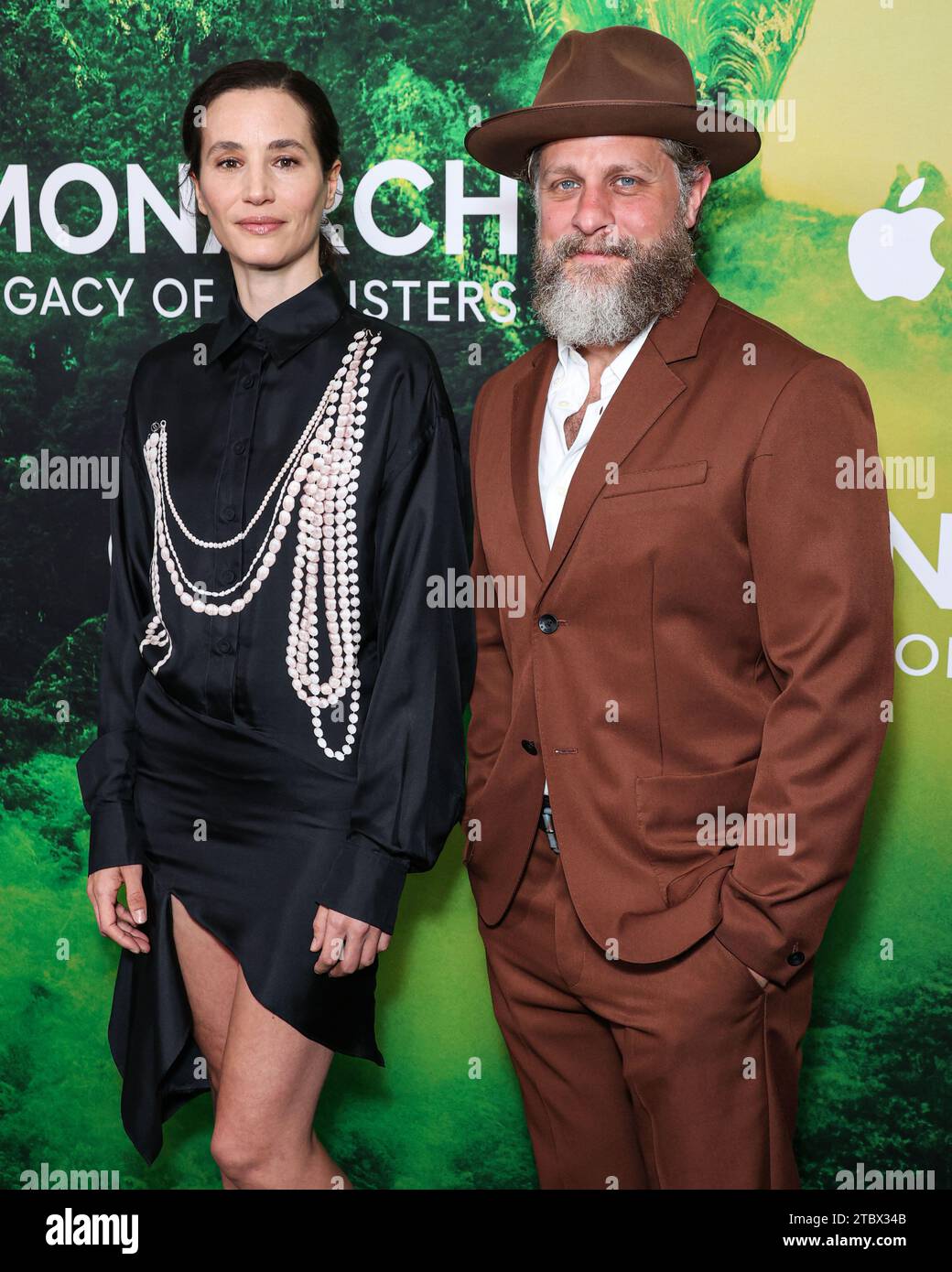 West Hollywood, United States. 08th Dec, 2023. WEST HOLLYWOOD, LOS ANGELES, CALIFORNIA, USA - DECEMBER 08: Elisa Lasowski and Joe Tippett arrive at the Los Angeles Photo Call Of Apple TV 's 'Monarch: Legacy Of Monsters' Season 1 held at The London West Hollywood at Beverly Hills on December 8, 2023 in West Hollywood, Los Angeles, California, United States. (Photo by Xavier Collin/Image Press Agency) Credit: Image Press Agency/Alamy Live News Stock Photo