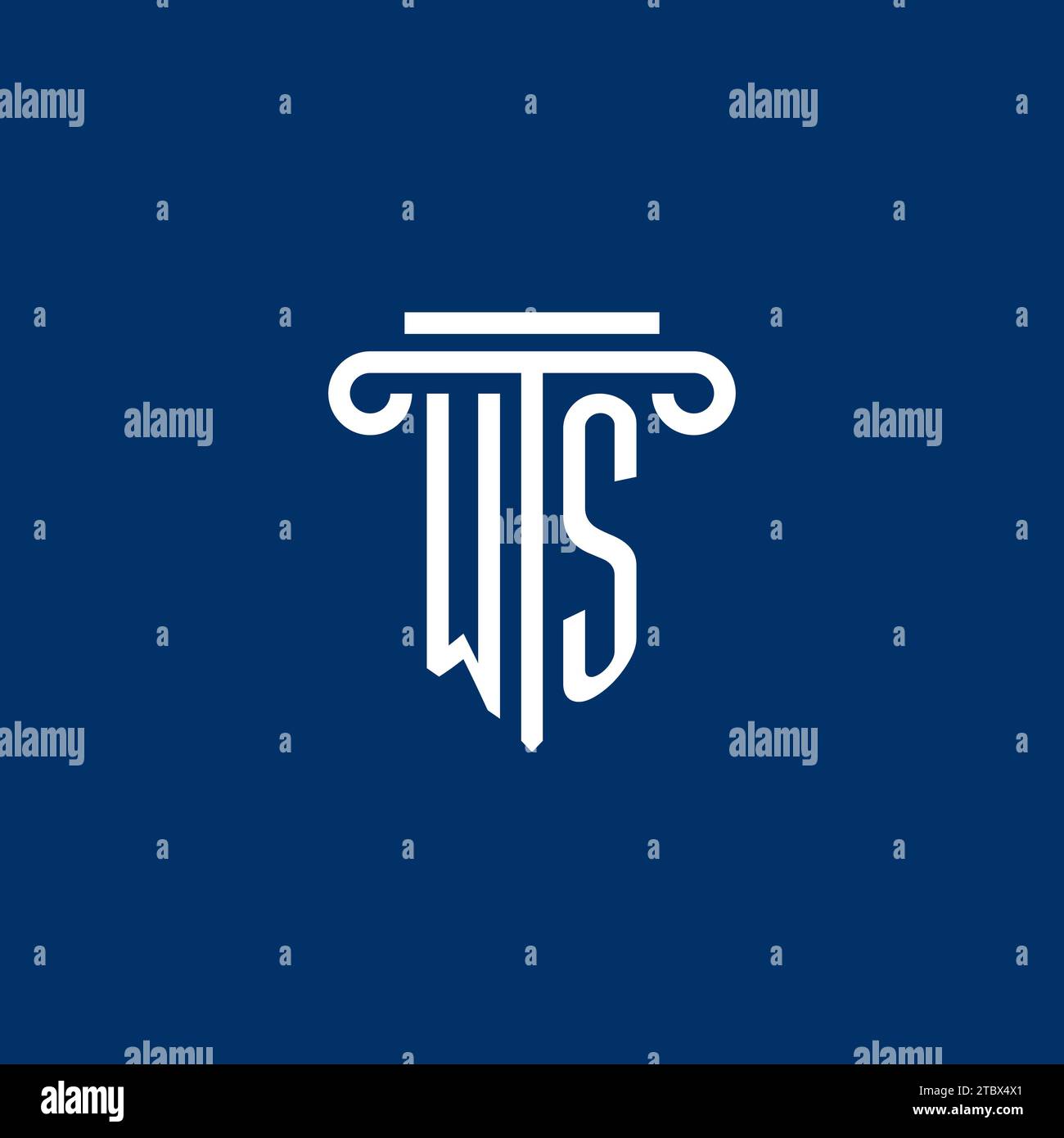 Initial ws logo hi-res stock photography and images - Alamy