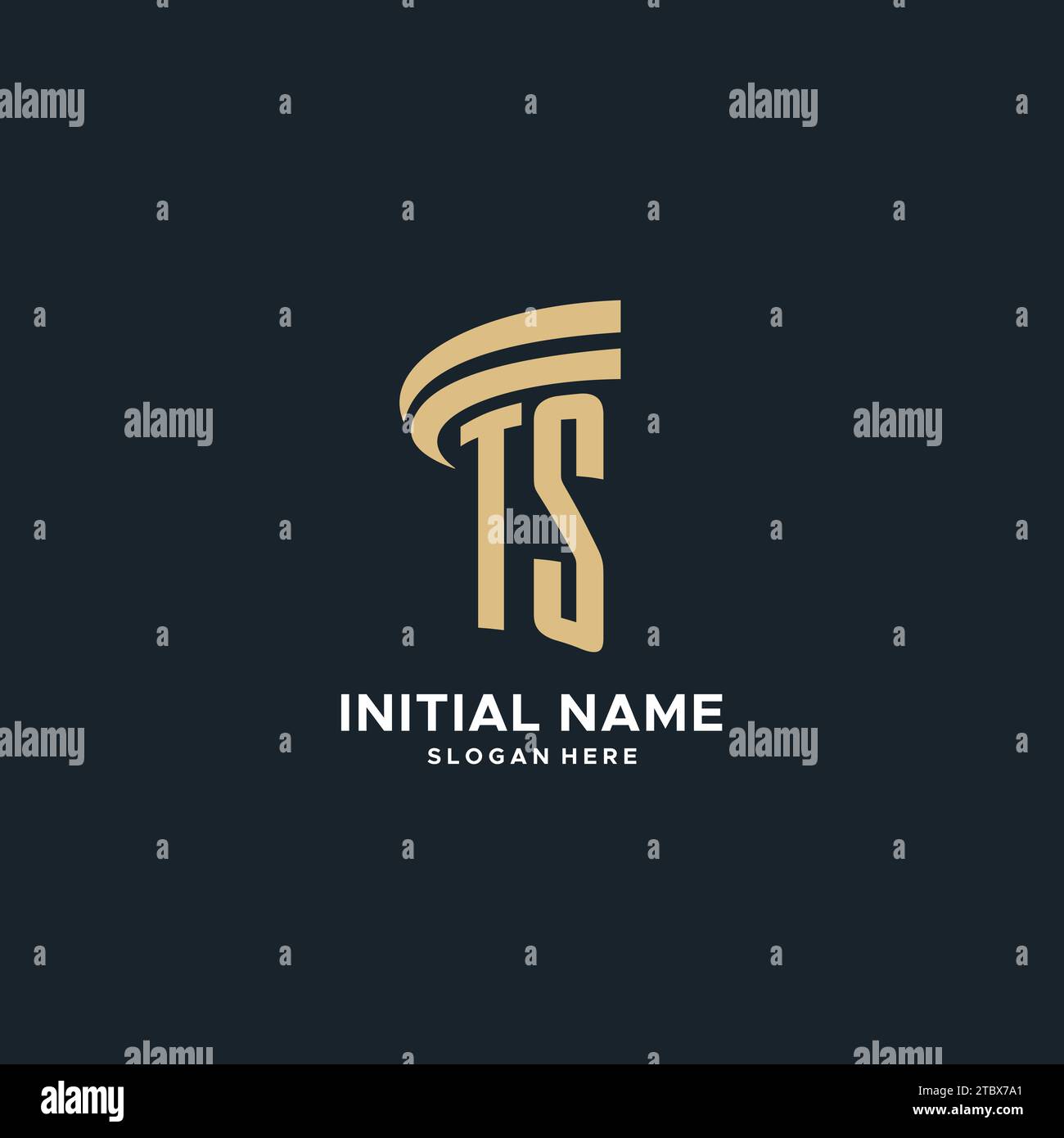TS monogram with pillar icon design, luxury and modern legal logo ...