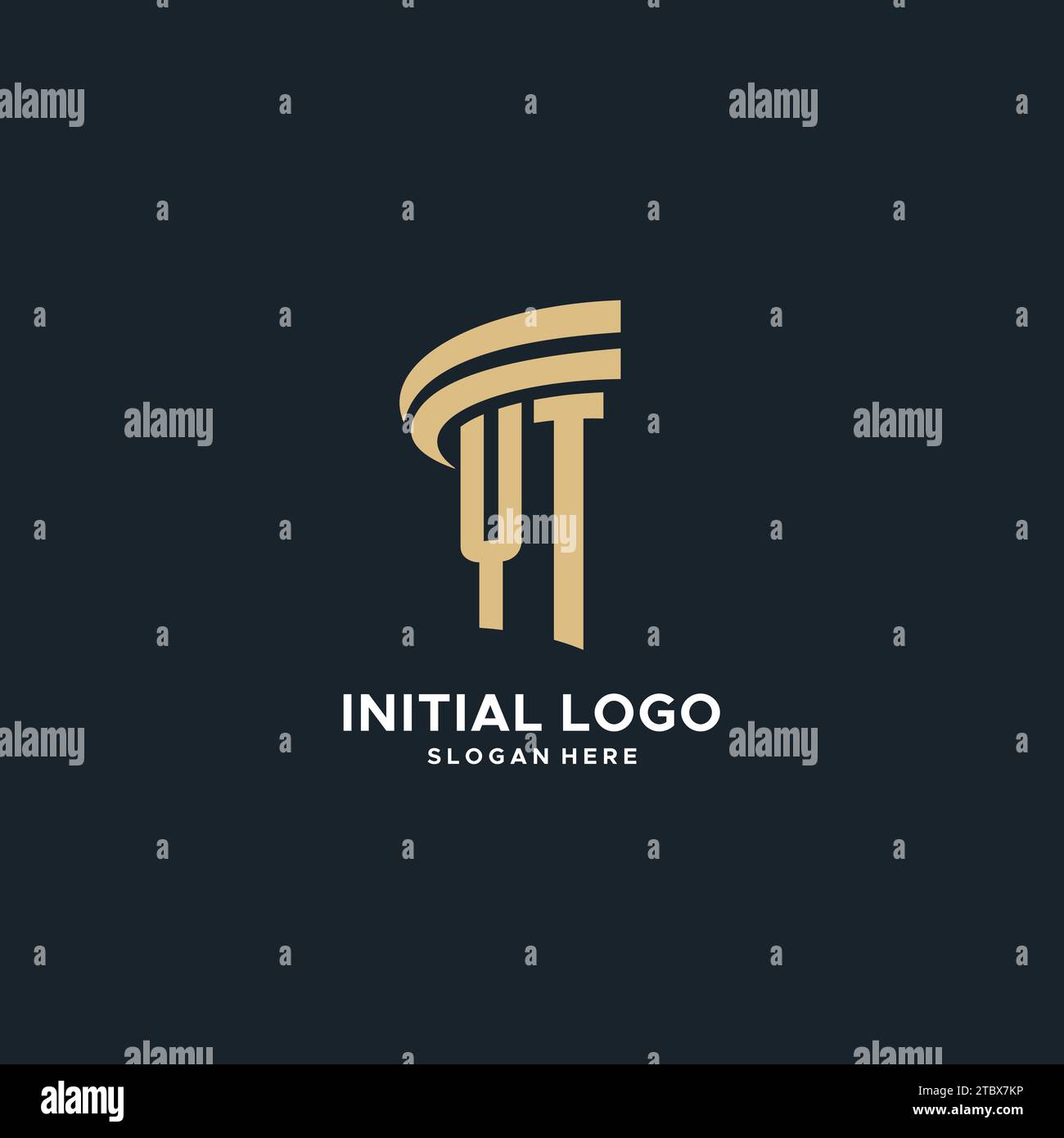 YT monogram with pillar icon design, luxury and modern legal logo ...