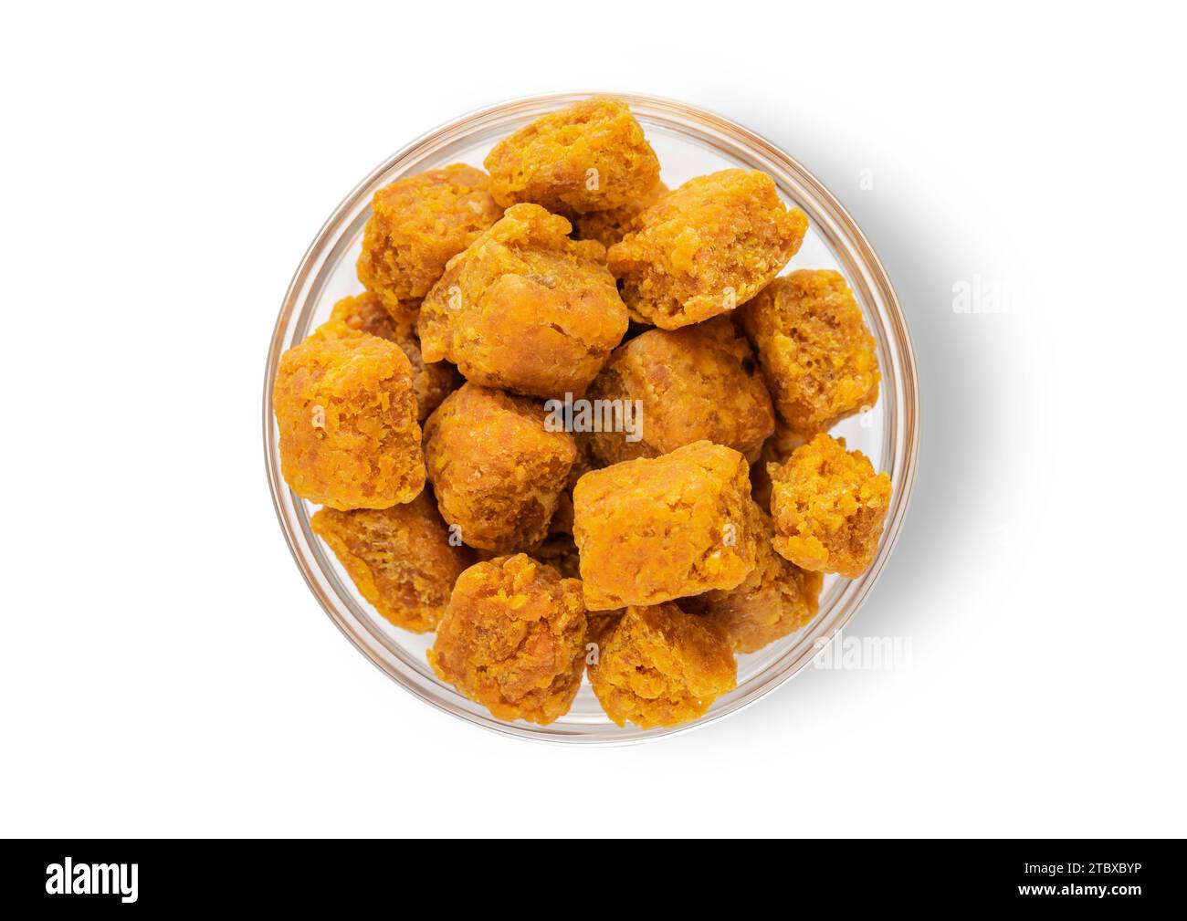 Sweet dried mango bites on white background.Top view Stock Photo Alamy