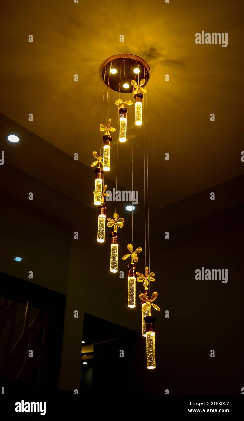Interior lighting  is like a beautiful it make happynes Stock Photo