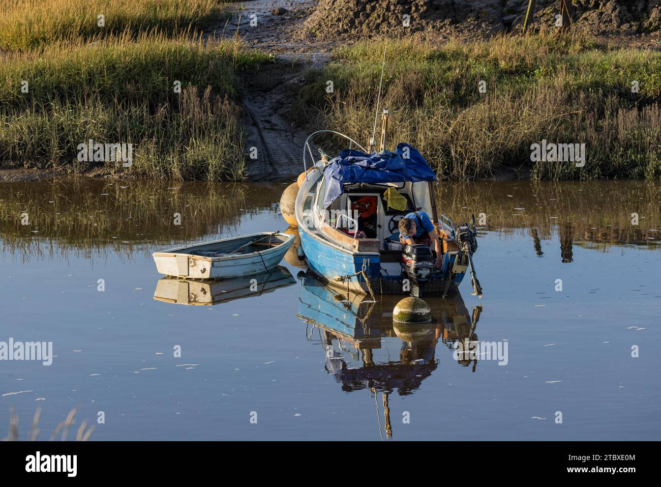Person on a motor boat hi-res stock photography and images - Alamy