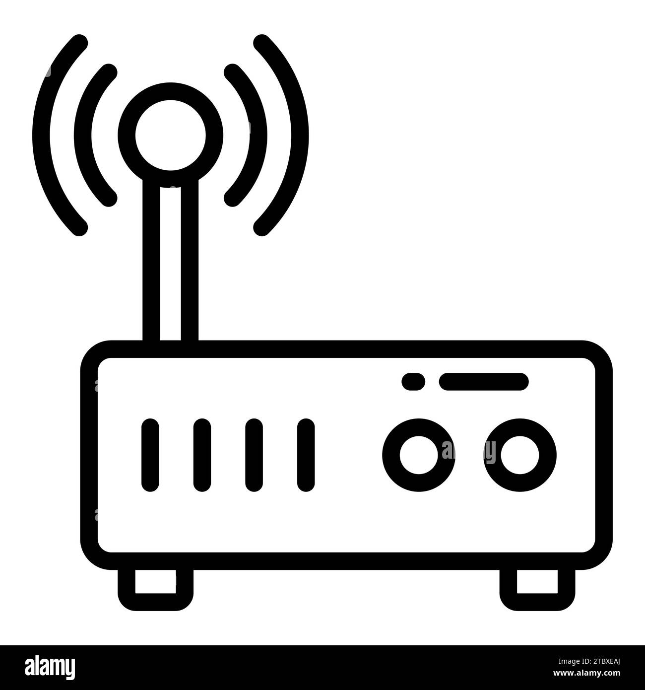 modem vector line icon, school and education icon Stock Vector