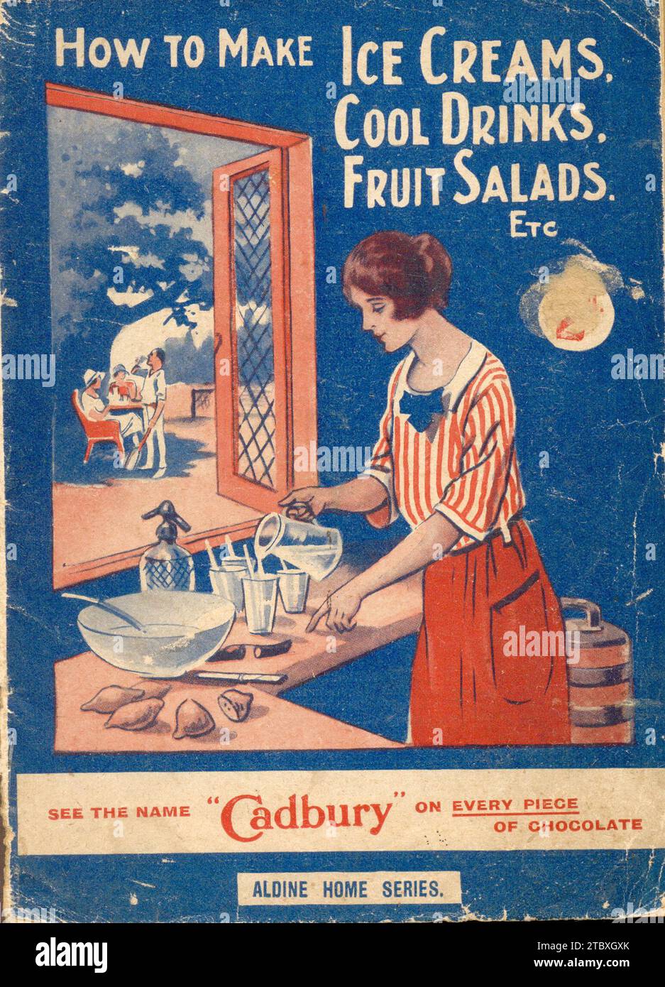 Recipe booklet How to Make Ice Creams, Cool Drinks, Fruit Salads, etc in the Aldine Home Series 1932 Stock Photo