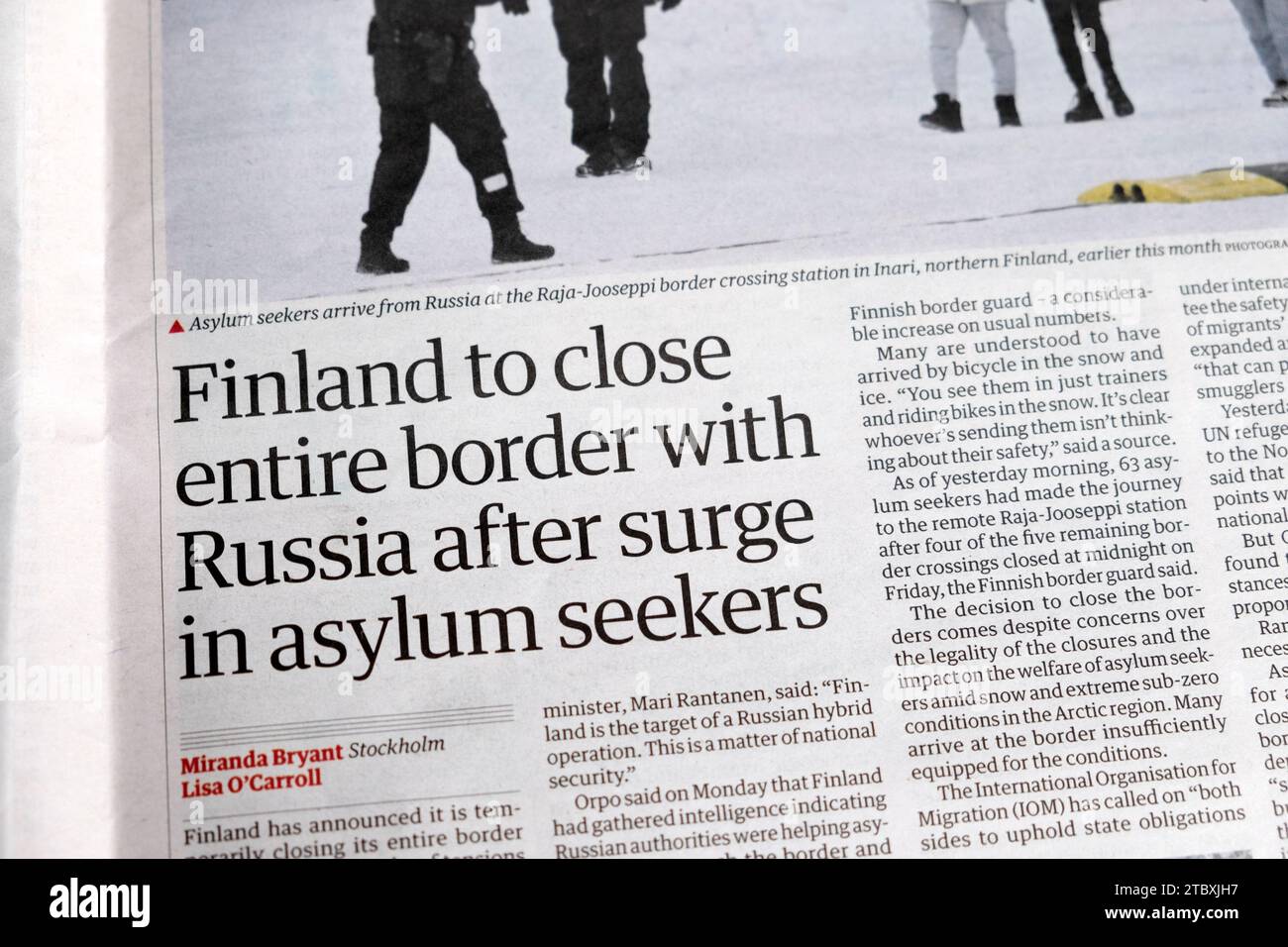 'Finland to close entire border with Russia after surge in asylum