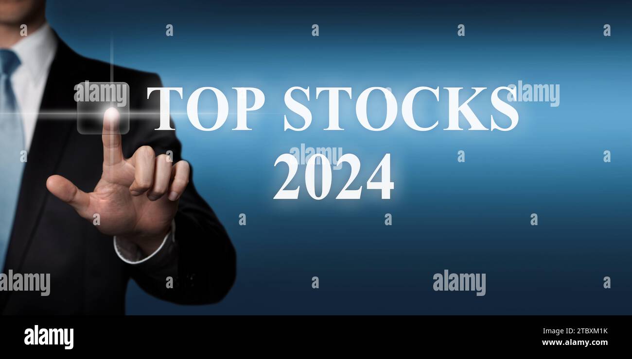Top Stock Picks of the year 2024 finger pressing virtual touchscreen