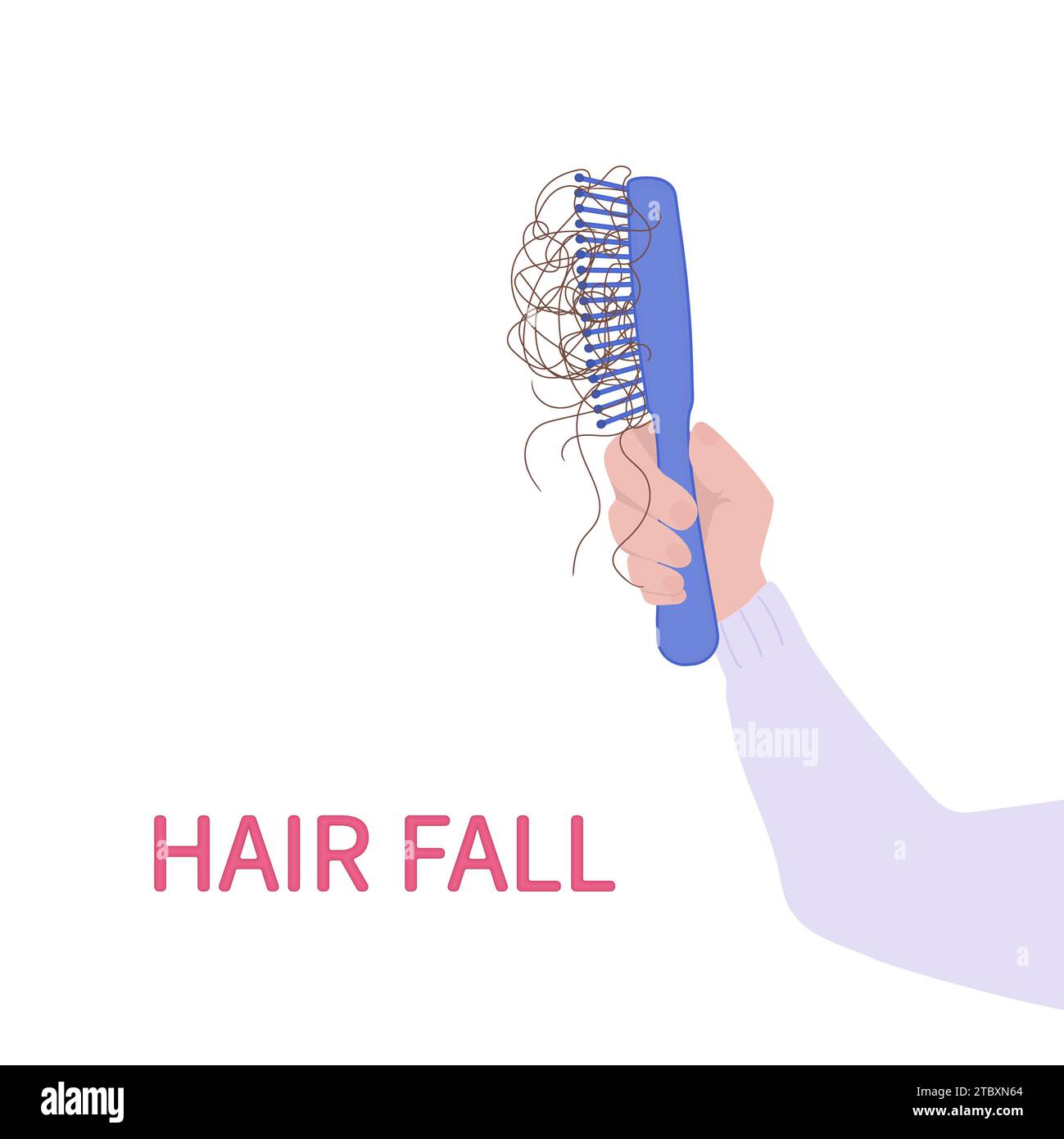 Hair loss, conceptual illustration Stock Photo