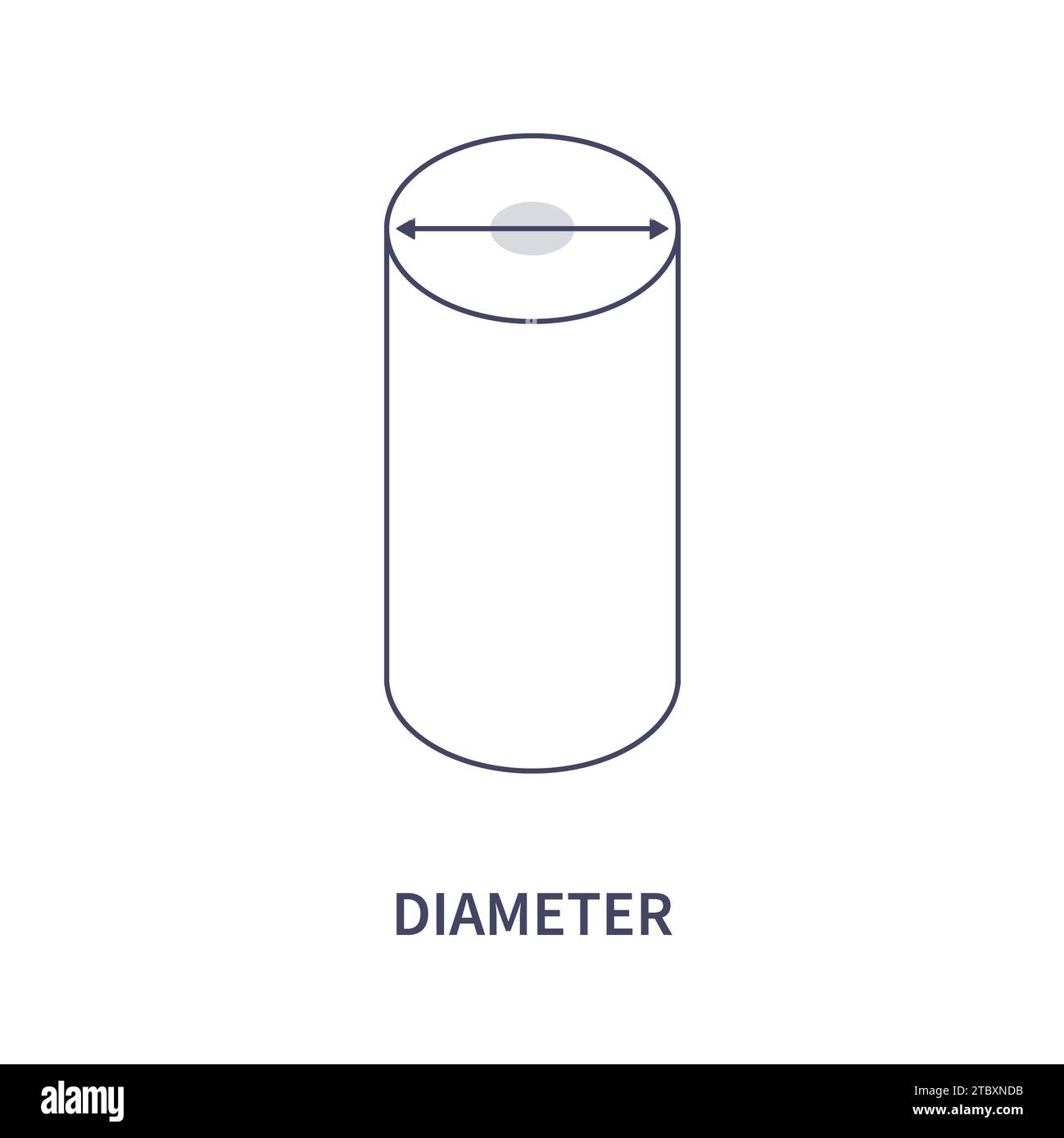 Diameter, conceptual illustration Stock Photo