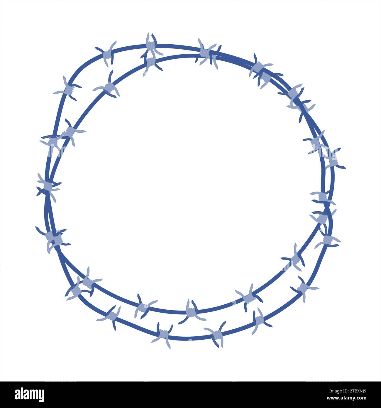 Barbed wire, conceptual illustration Stock Photo