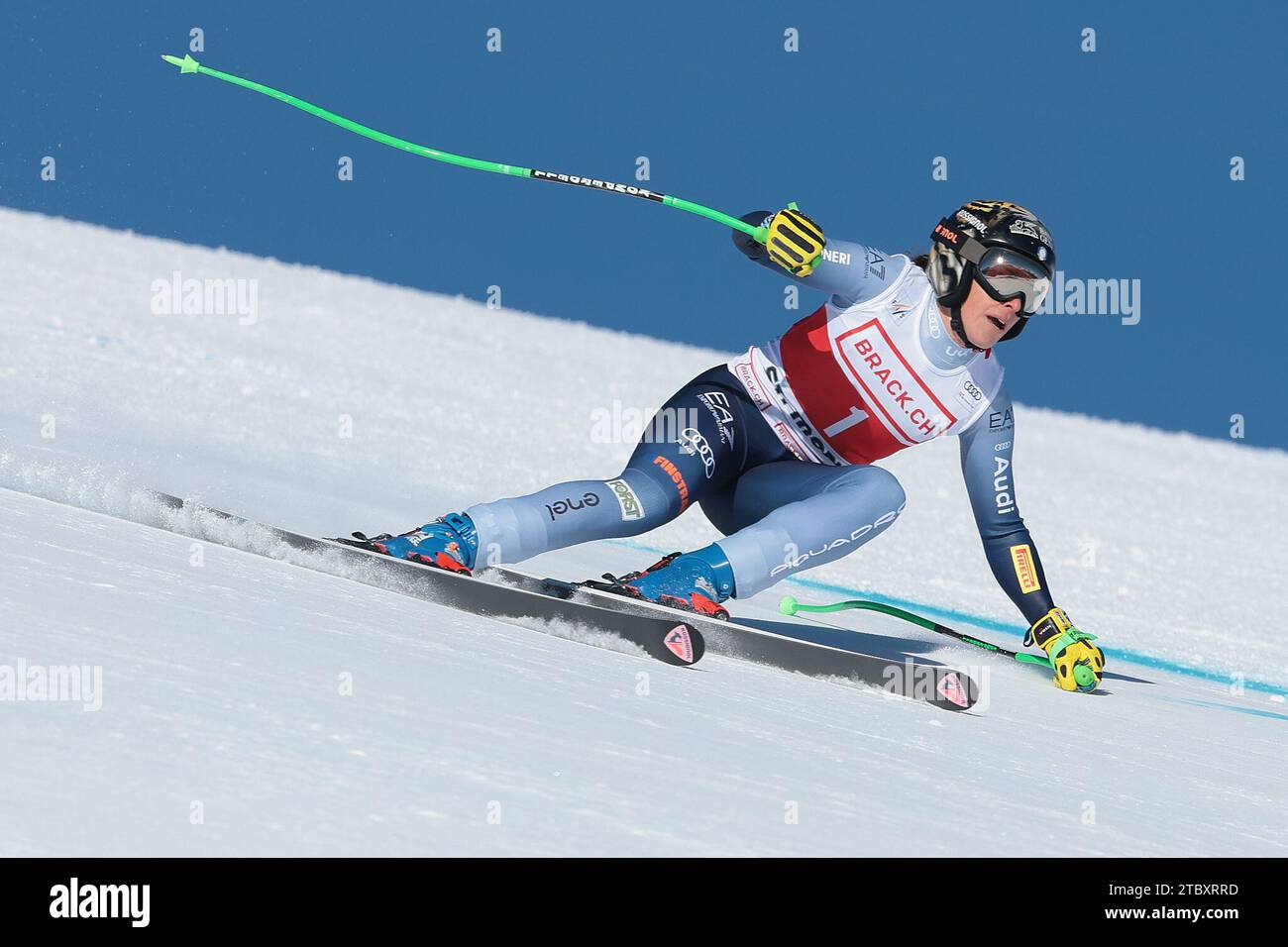 St.Moritz, Switzerland. 09th Dec, 2023. ALPINE SKIING - FIS WC 2023-2024 Women's World Cup DH Image shows: BRIGNONE Federica (ITA) - 3rd CLASSIFIED Credit: Independent Photo Agency/Alamy Live News Stock Photo