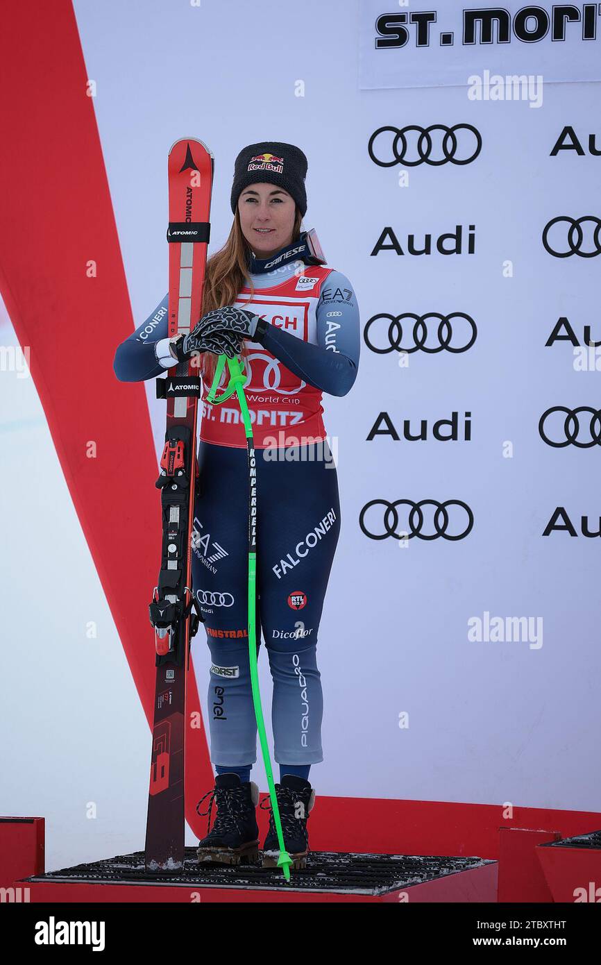 St.Moritz, Switzerland. 09th Dec, 2023. ALPINE SKIING - FIS WC 2023-2024 Women's World Cup DH Image shows: GOGGIA Sofia (ITA) - SECOND CLASSIFIED Credit: Independent Photo Agency/Alamy Live News Stock Photo