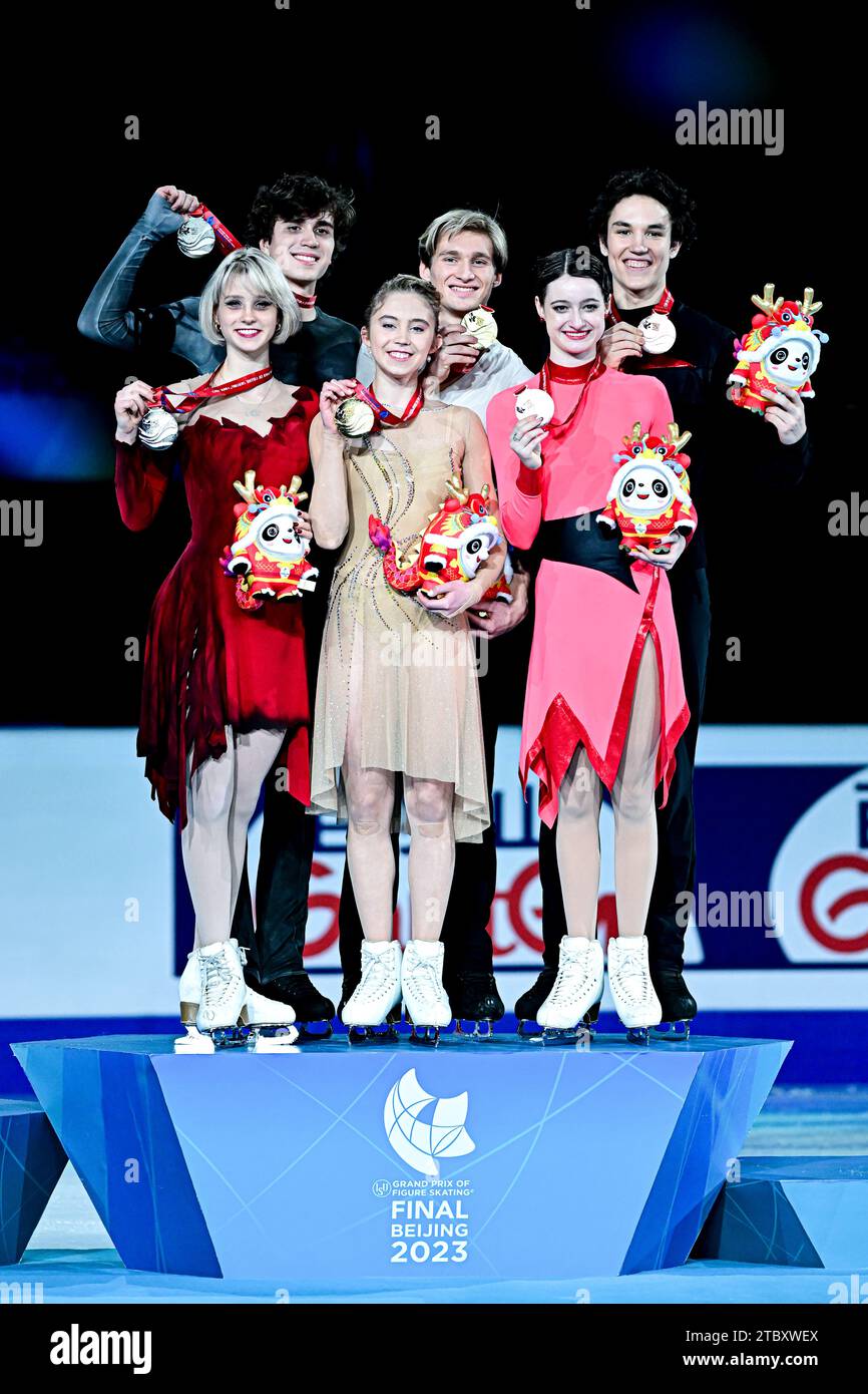 Beijing, China. 9th Dec 2023. Junior Ice Dance Awards, LR, Elizabeth